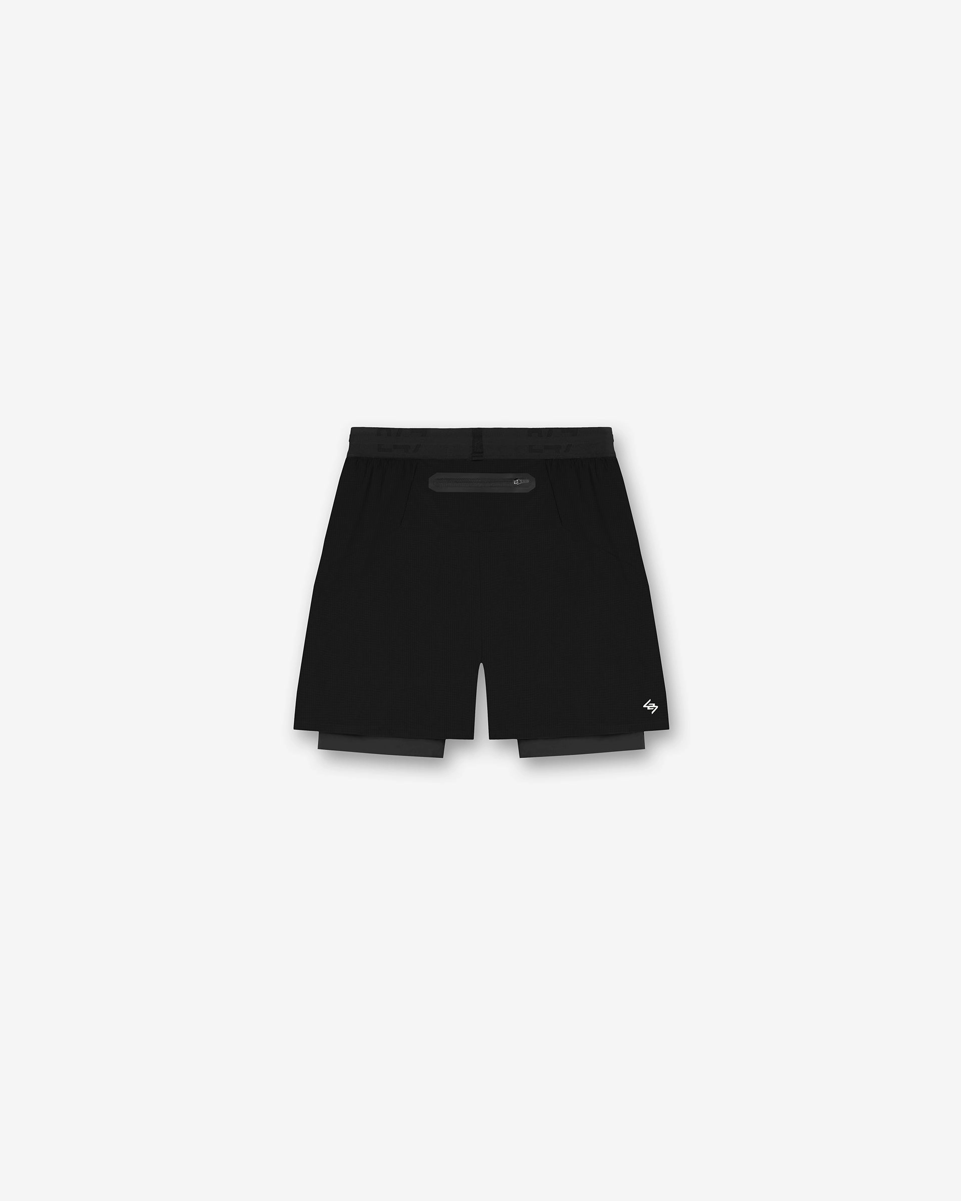yoga clothing Light Fabric 247 Trail Short - Jet Black
