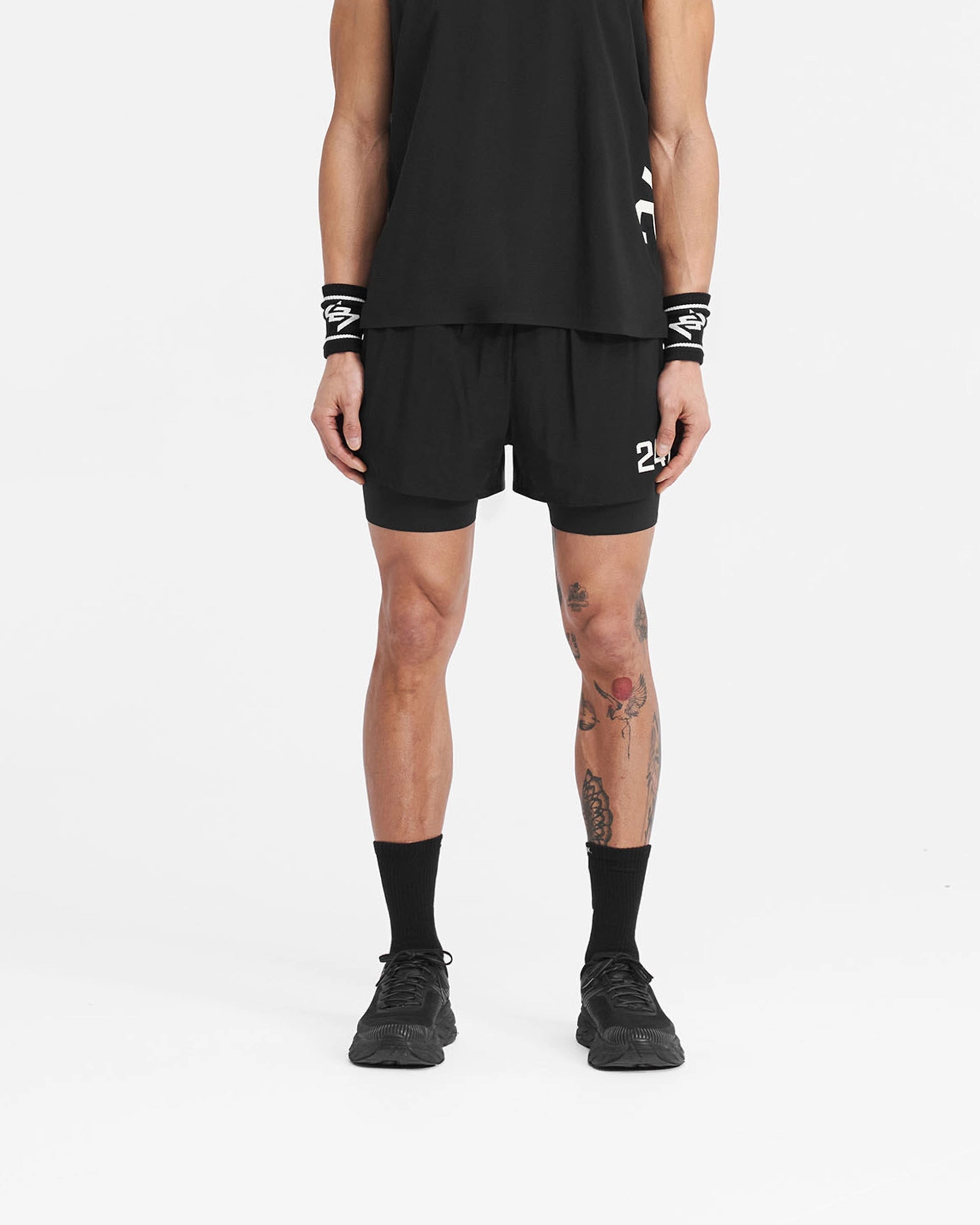 suede look Anti Sag Technology 247 Trail Short - Jet Black
