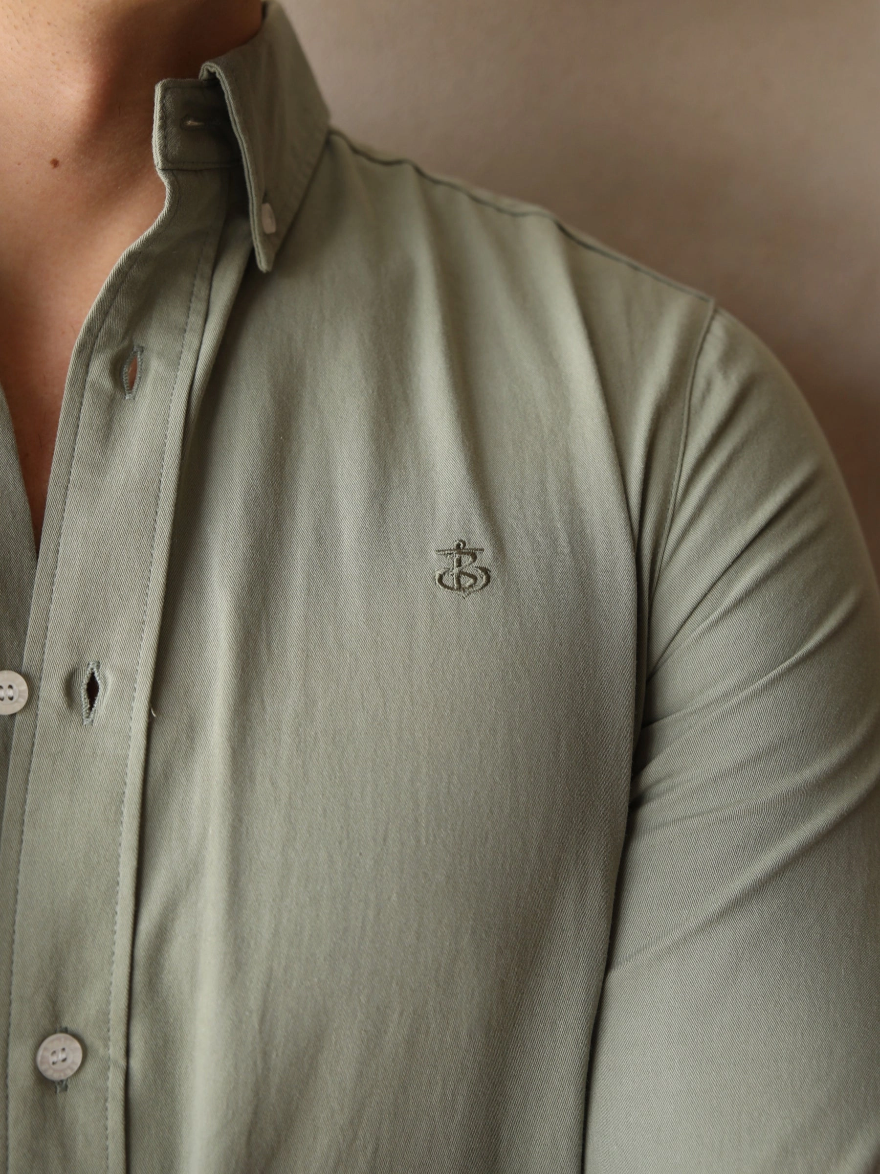 Sleepwear Long Sleeve Sedona Slim Fit Shirt - Khaki Green