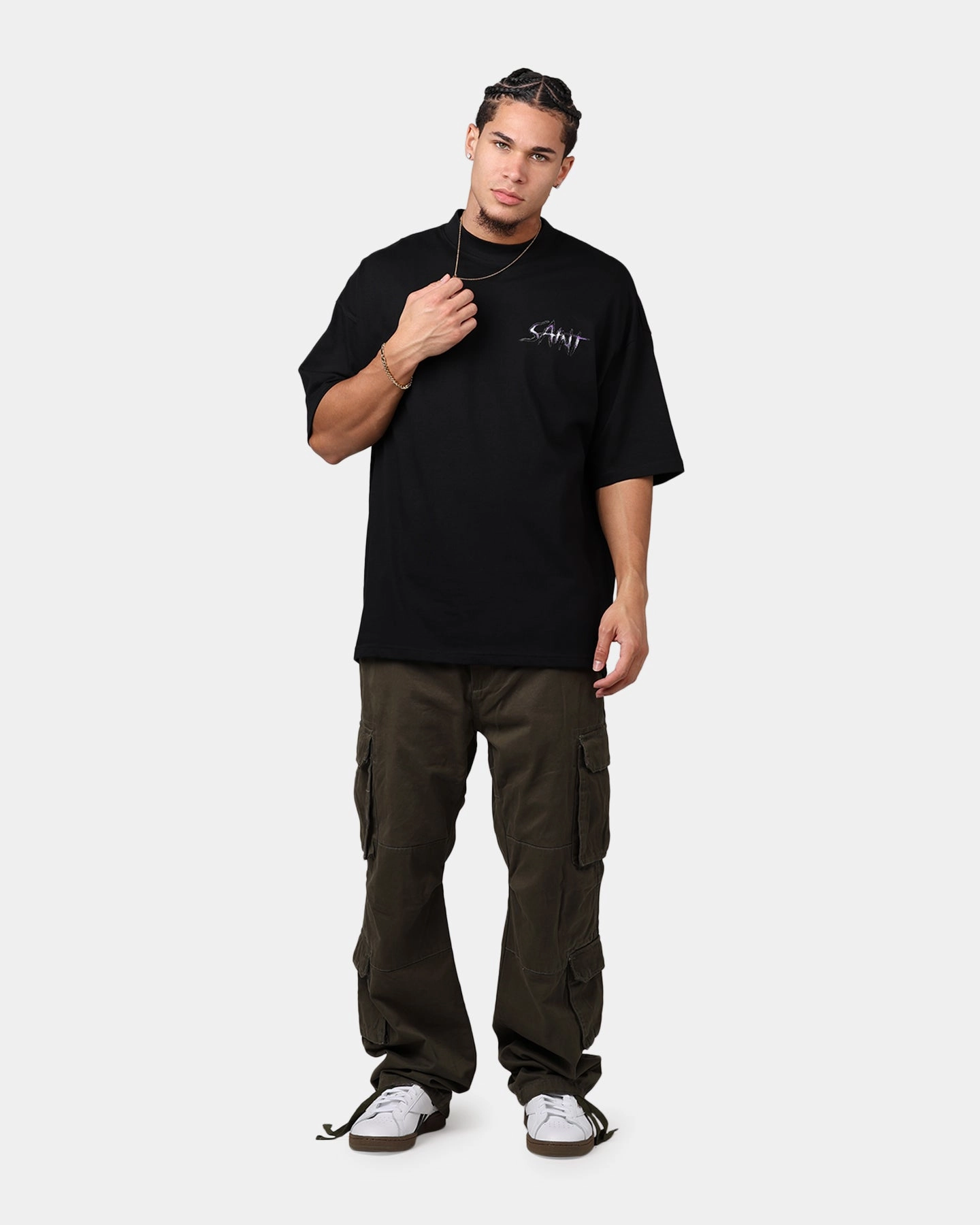 Saint Morta No Control T-Shirt Black Torsion Support Structure Double Layered Hem