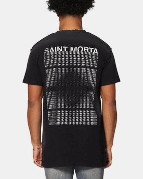 Layered Panel Design Bold Patterns Saint Morta Void Lafayette T-Shirt Sunfade Black