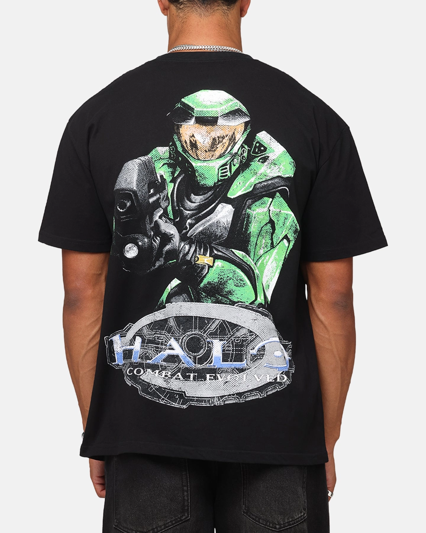DurableCollarStays MultiPocketDesign Goat Crew X Halo Halo Combat Evolved Heavyweight T-Shirt Black