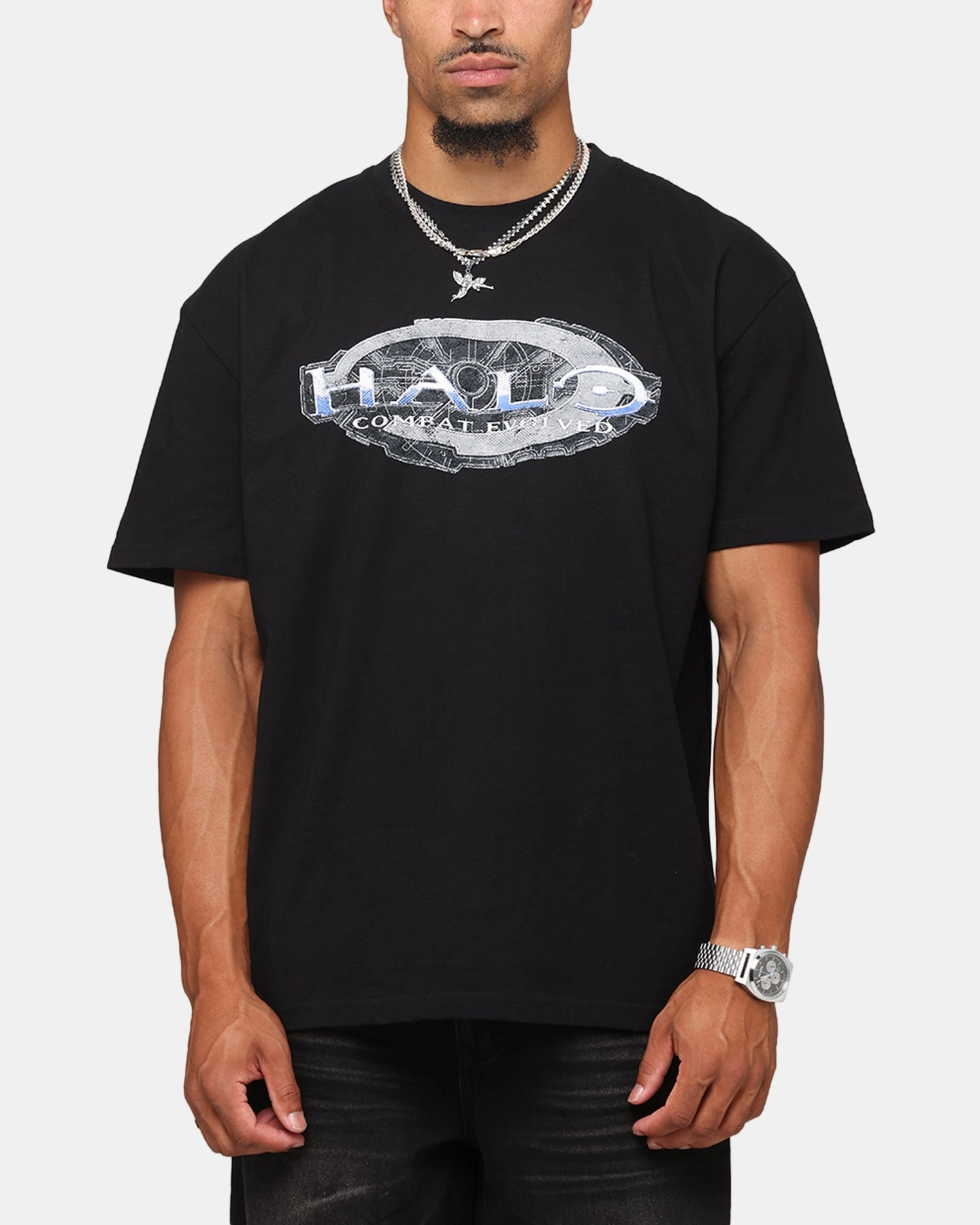 sporty wear Goat Crew X Halo Halo Combat Evolved Heavyweight T-Shirt Black