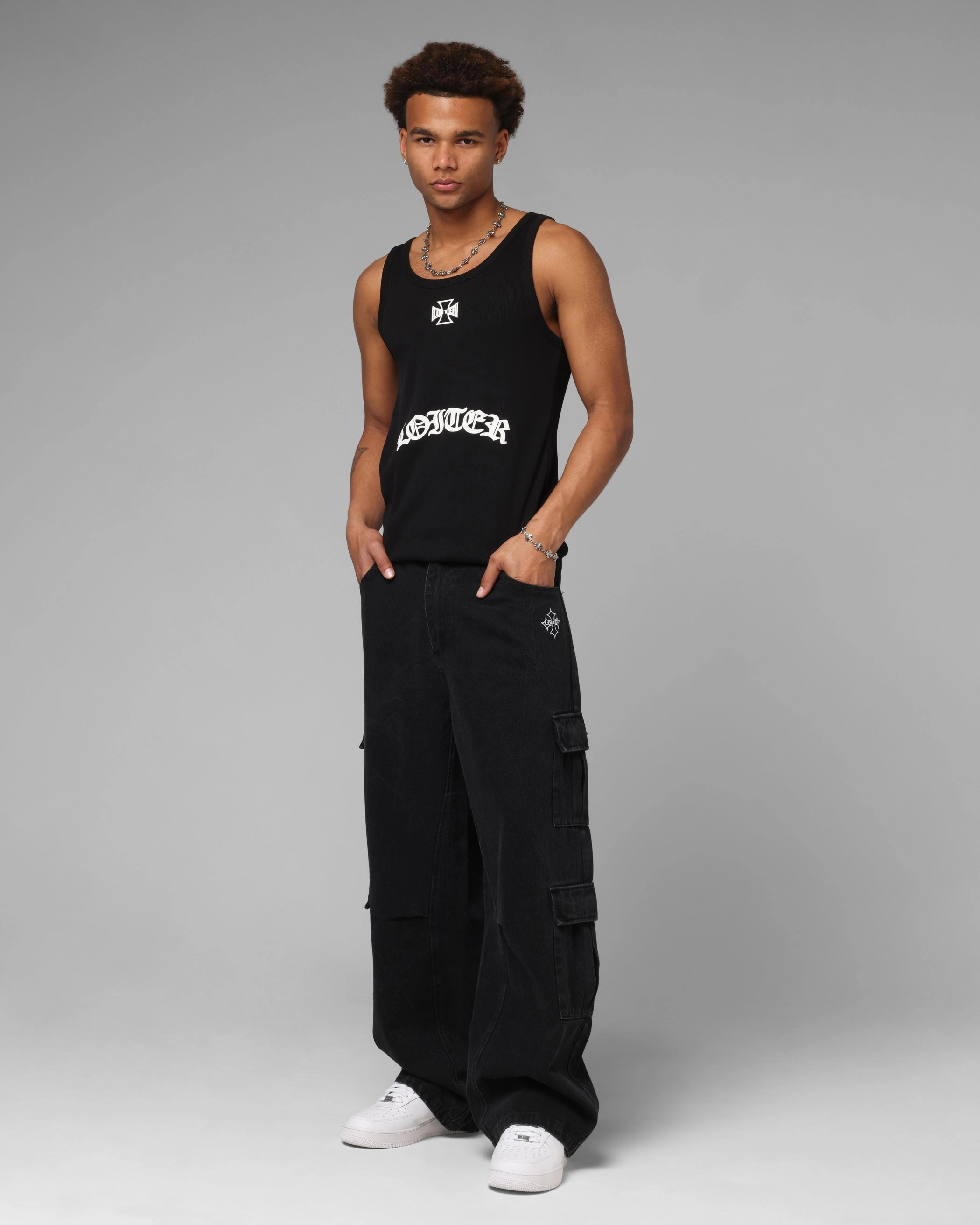 Loiter F-16 Balloon Cargo Pants Black Versatile Comfort Wear No Ride