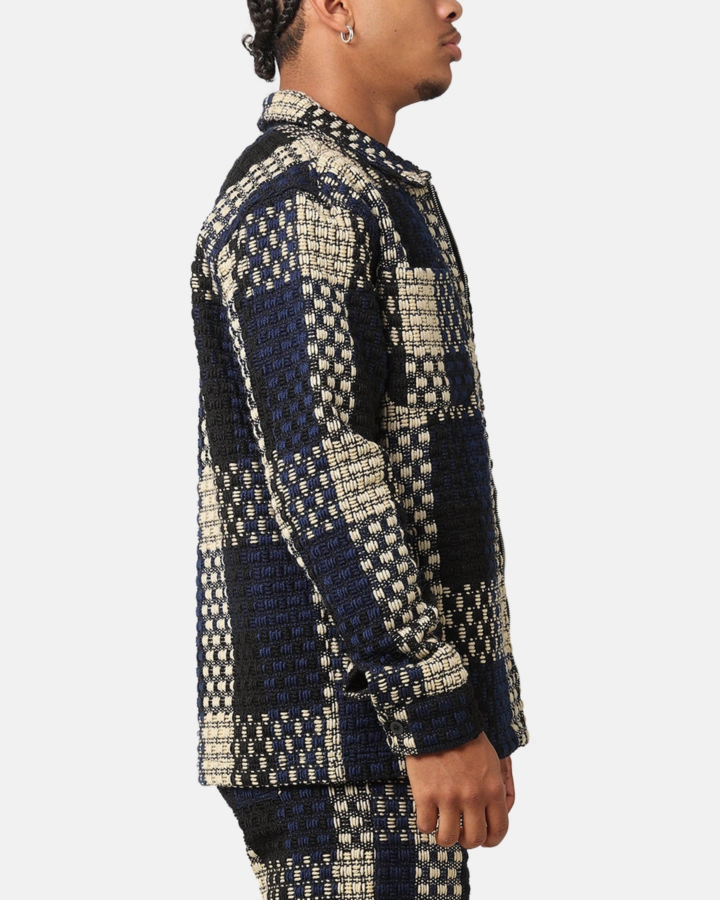 Crisp Air Piece XXIII Textured Weave Jacket Blue/Black/Yellow