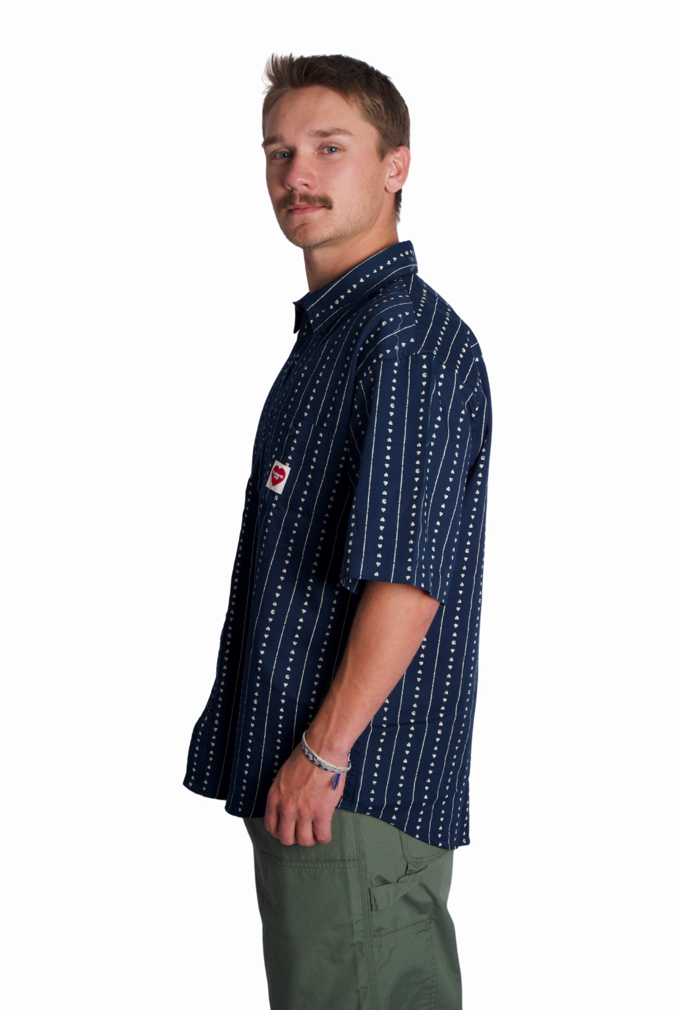 Drewe Shirt in Ink Pinstripe Plaid Design