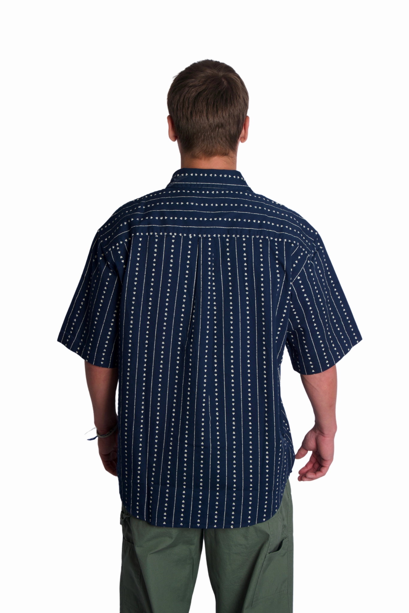 Drewe Shirt in Ink Pinstripe Smooth Seam Finish Unisex Choice