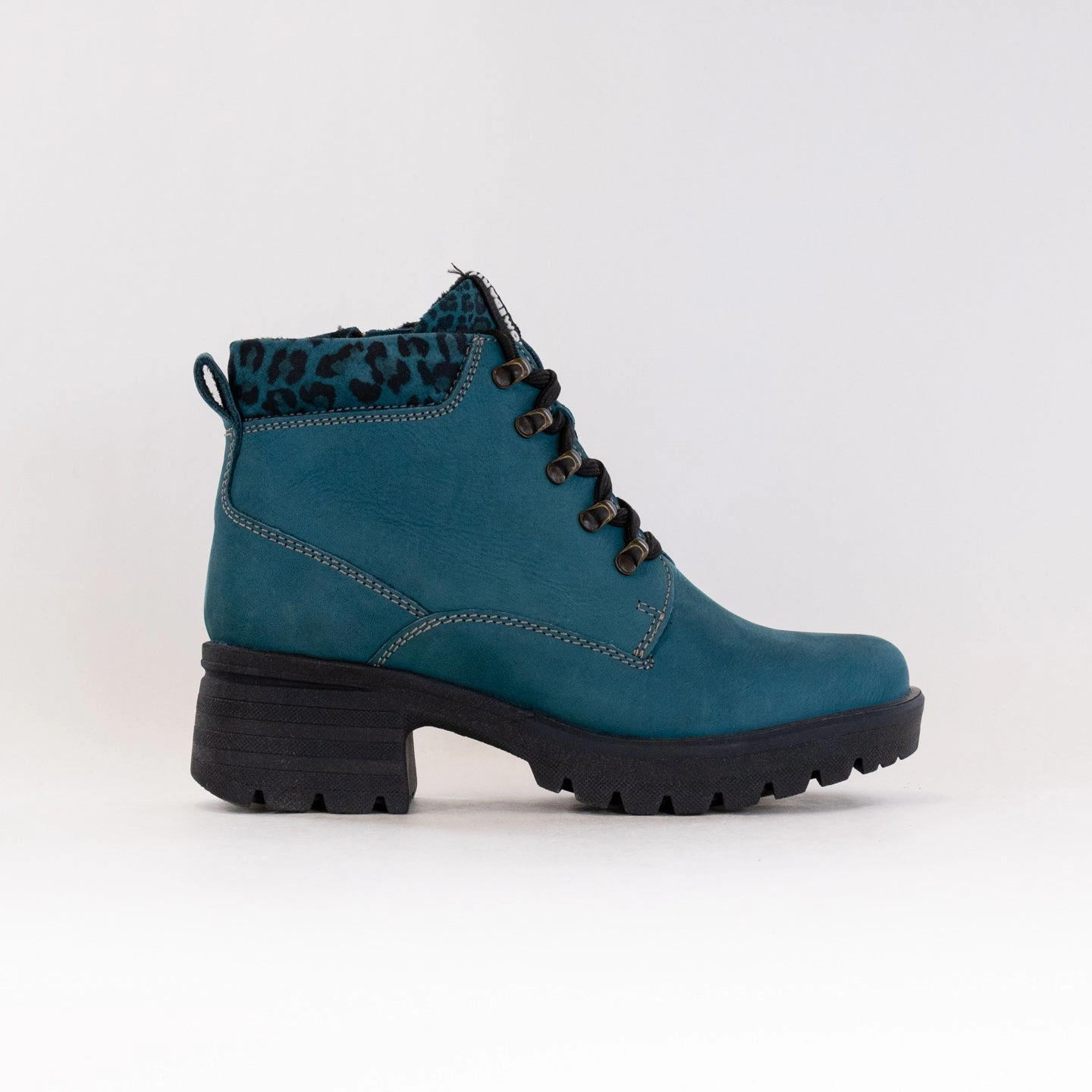 Stylish Option Wide Cut Dromedaris Karlie (Women's) - Teal/Leo