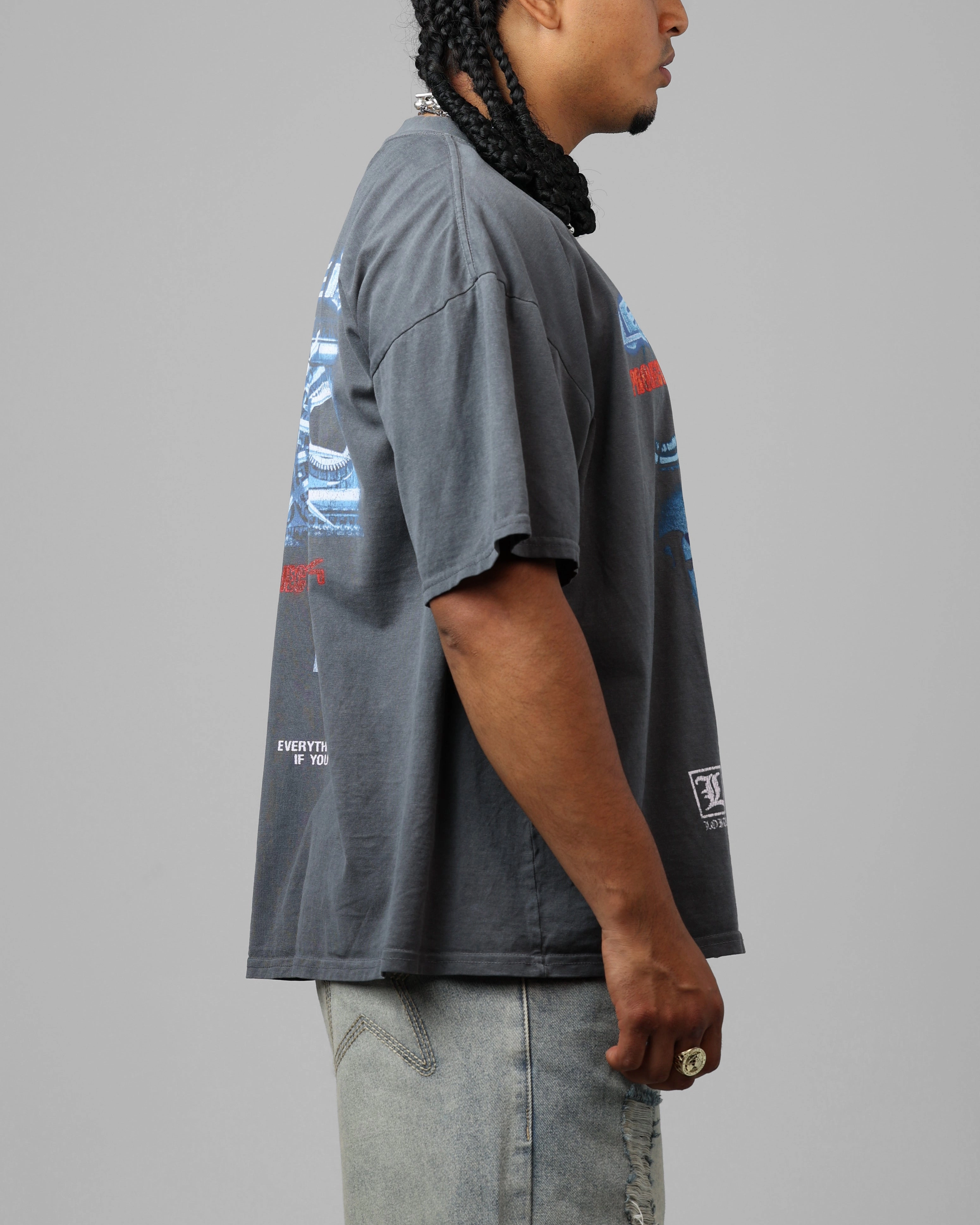 LowProfileZipperSystem Loiter Project Dark Vintage T-Shirt Washed Charcoal