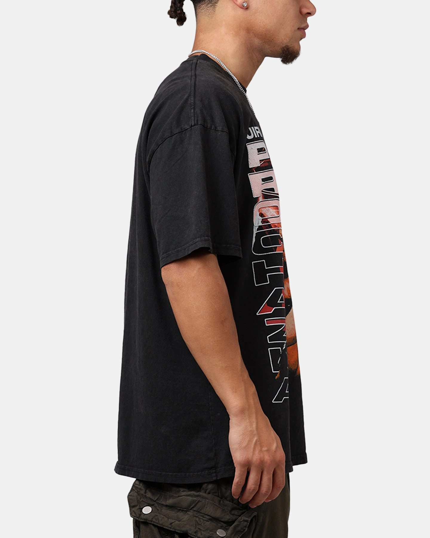 UFC By Culture Kings Jiri Prochazka Vintage T-Shirt Black Acidwash Modern Silhouette Adjustable Collar System