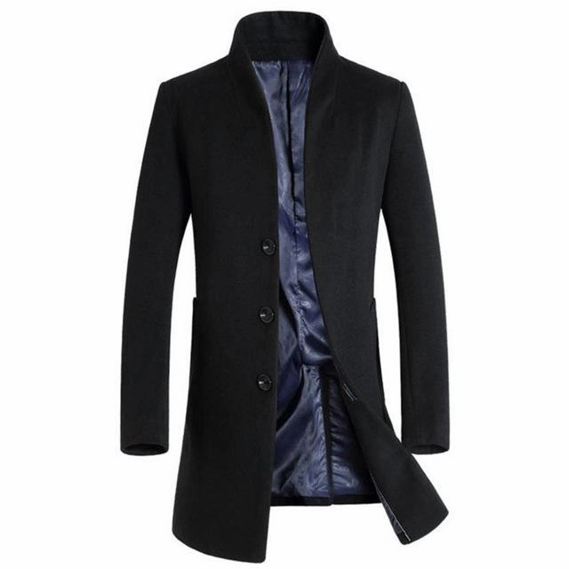 Fleece Inside West Louis? Formal Woolen Business-Men Overcoat