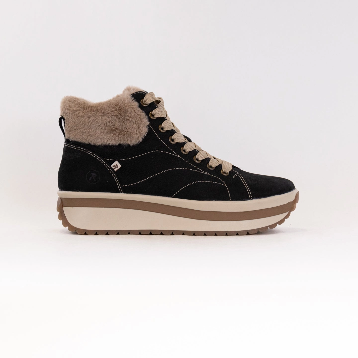 Rieker W0961-01 (Women's) - Black ZipUp