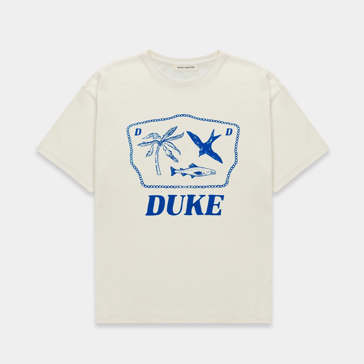 Reinforced Shoulder Duke Holiday Tarot Vintage White T-Shirt