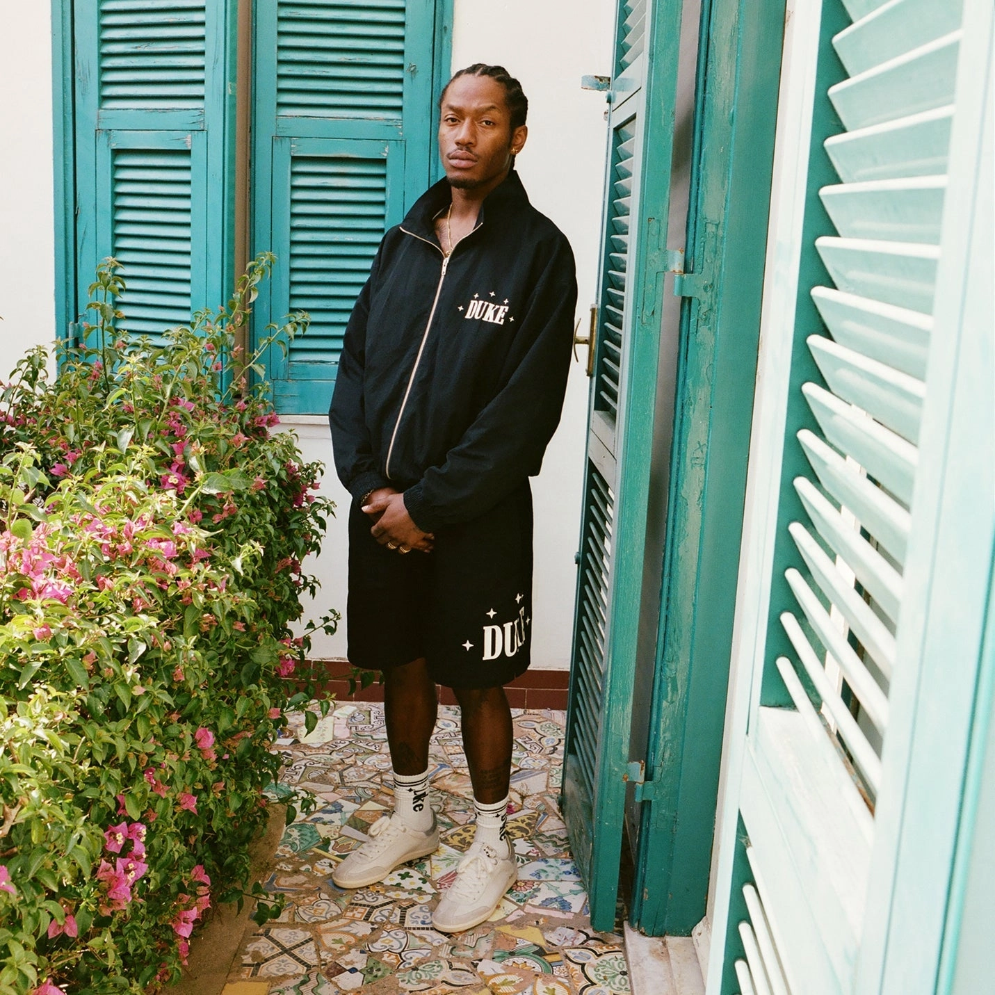 Duke Plus Black Track Jacket Rain Guard Magnetic Closure