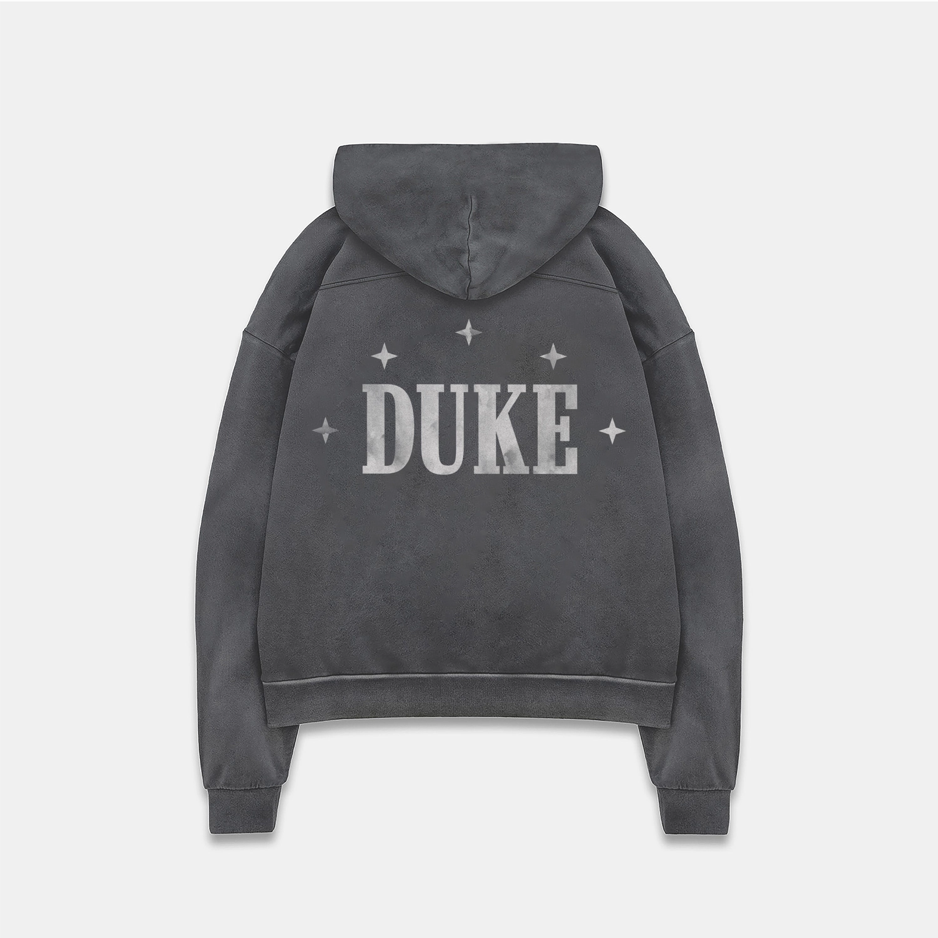 Duke Plus Washed Black Hoodie Ethical Manufacturing Sport Wear