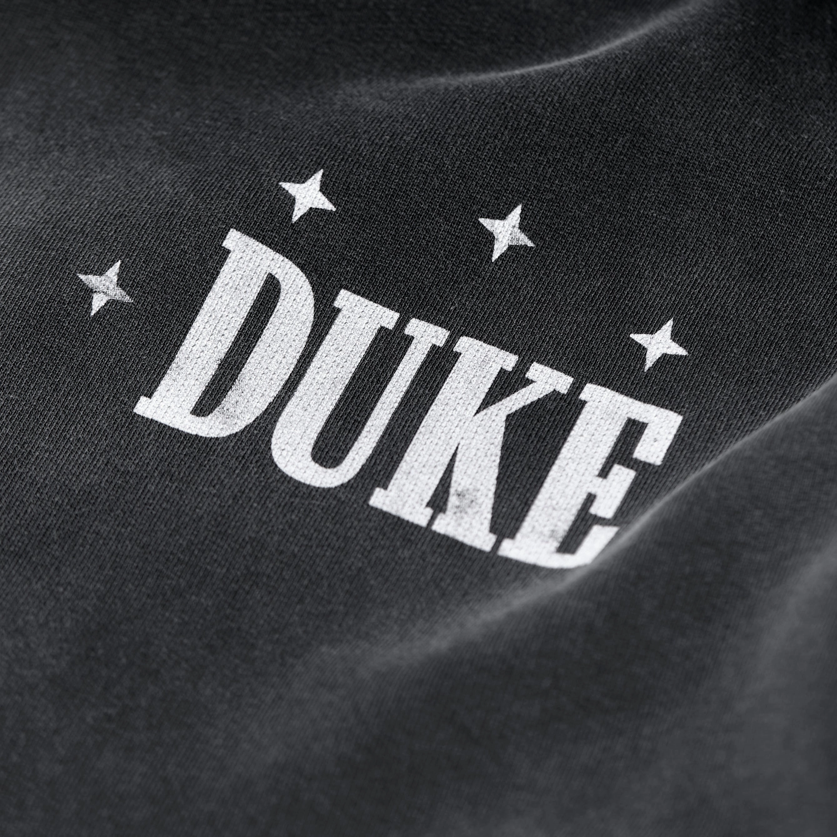 Duke Plus Washed Black Hoodie Embroidered Logo