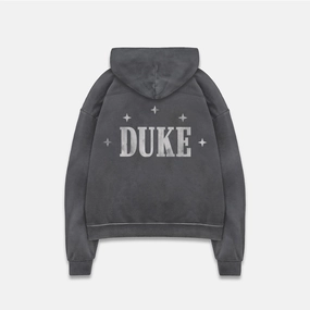 Duke Plus Washed Black Hoodie Ethical Manufacturing Sport Wear