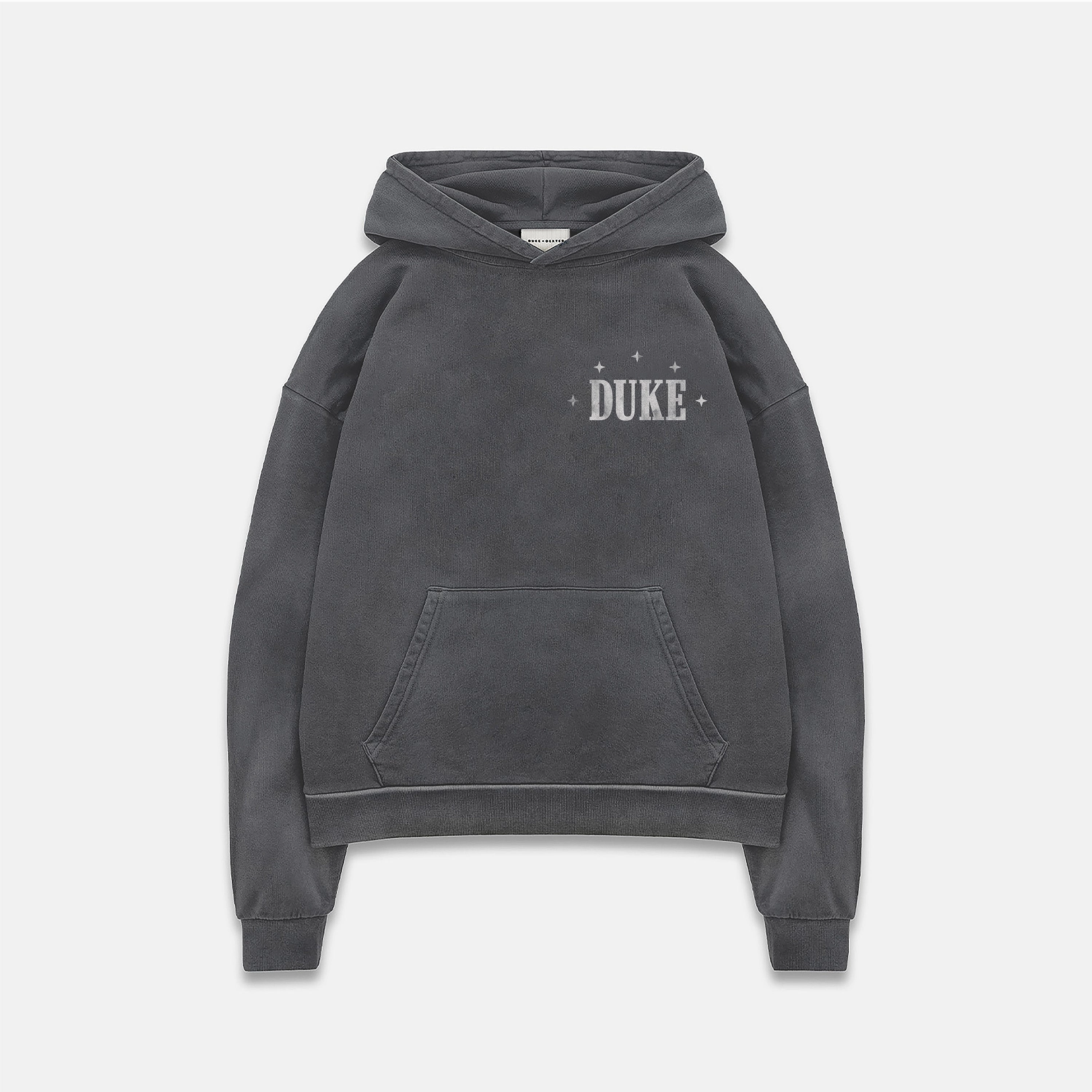 Duke Plus Washed Black Hoodie Functional Flex Runway Inspired