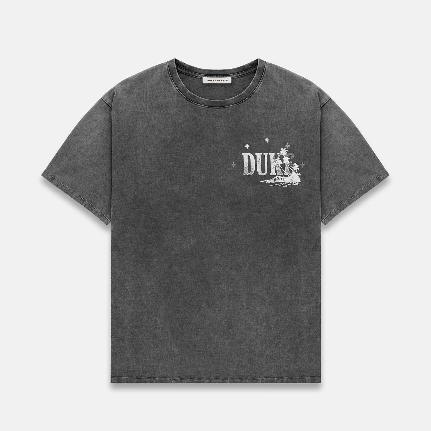 Duke Poolside Story Washed Grey T-Shirt Lightweight Feel Cozy Wardrobe
