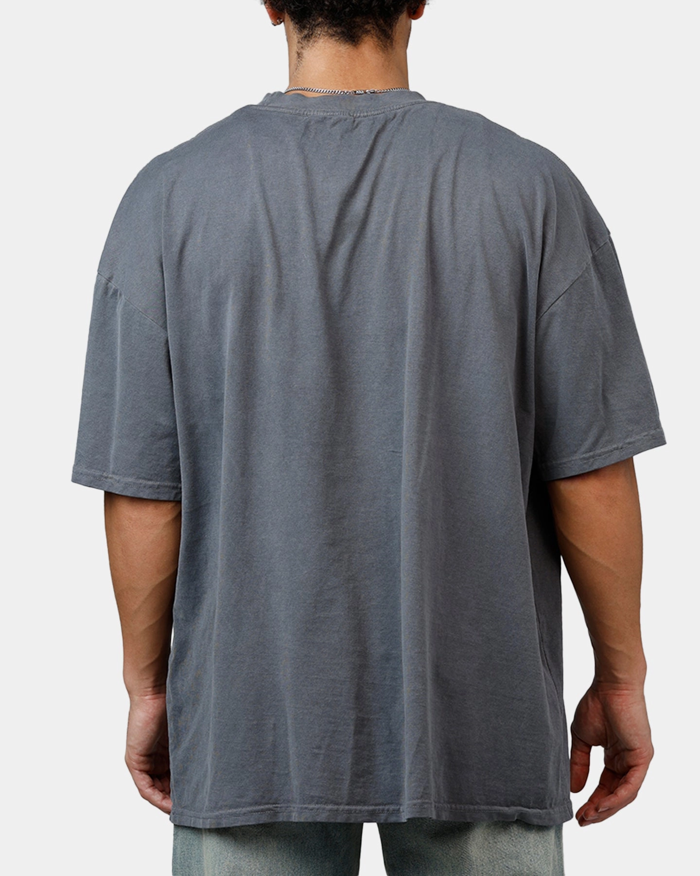 Carre Cartel T-Shirt Washed Charcoal Overlock Edging ButterSoftTexture