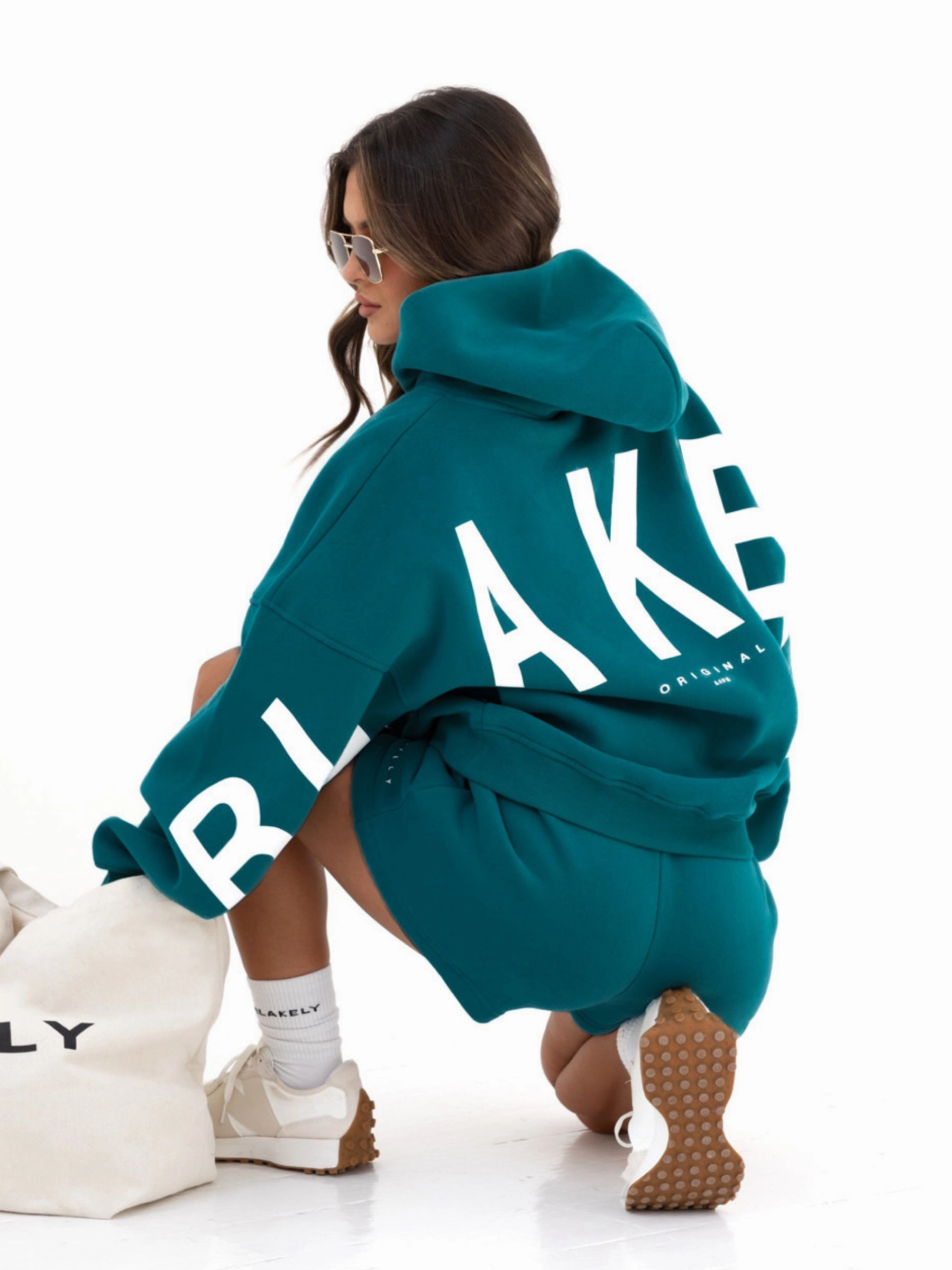 Isabel Oversized Hoodie - Storm Teal Brushtail possum like Non Restrictive Cuffs