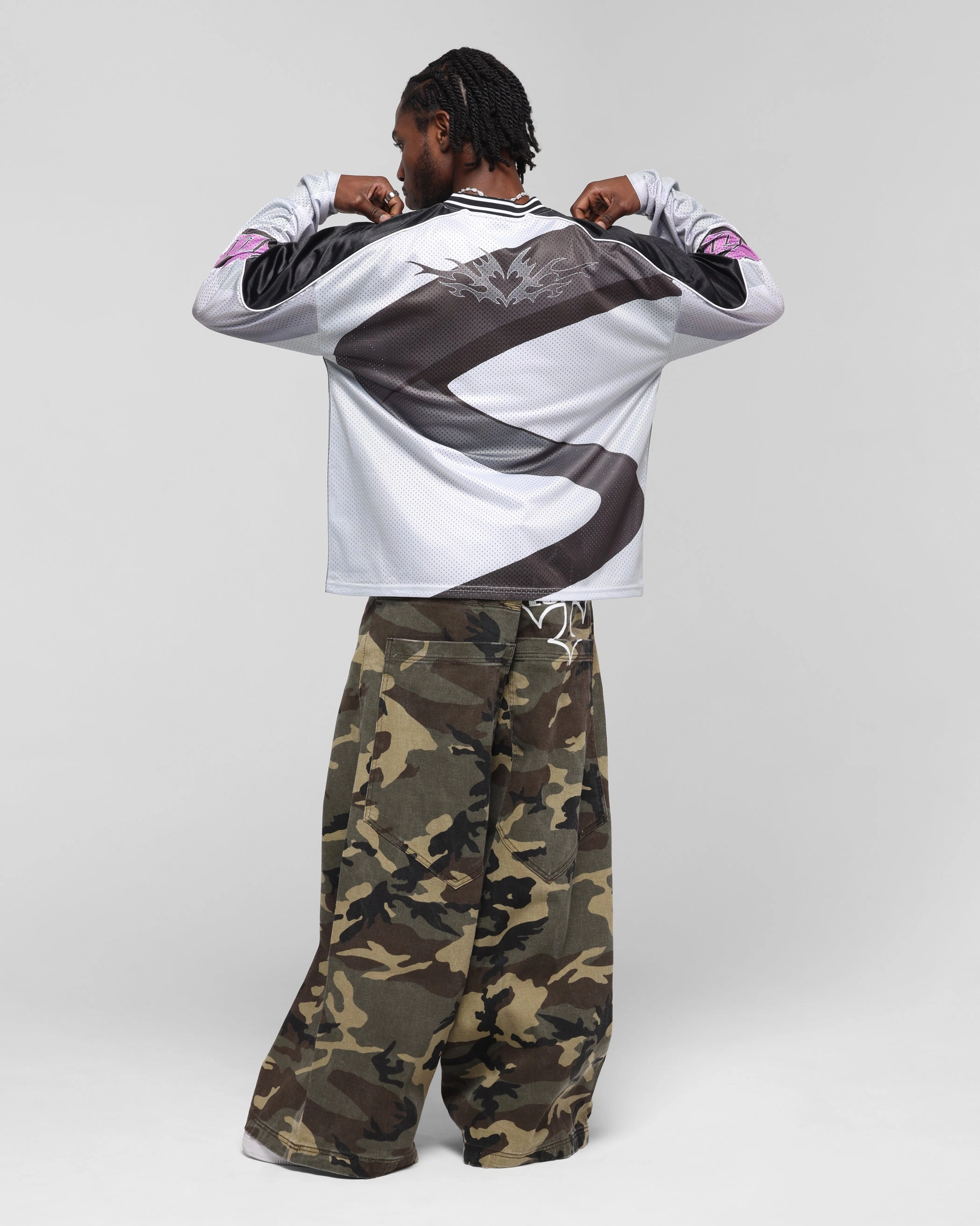 AntiPilling Surface Loiter Cyber Hockey Jersey Grey/Black