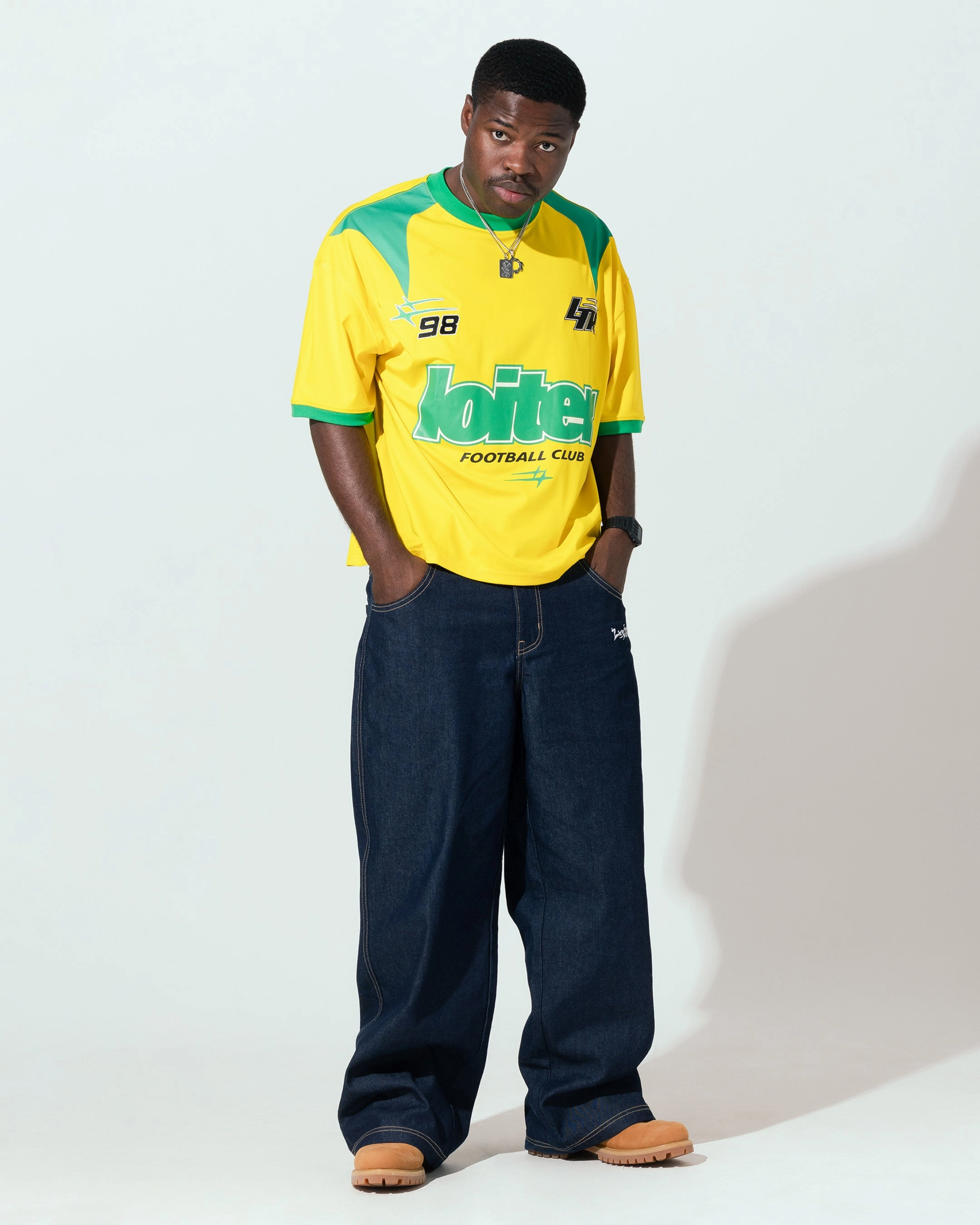 Breathable Hoodie Loiter Tournament Jersey Yellow/Green