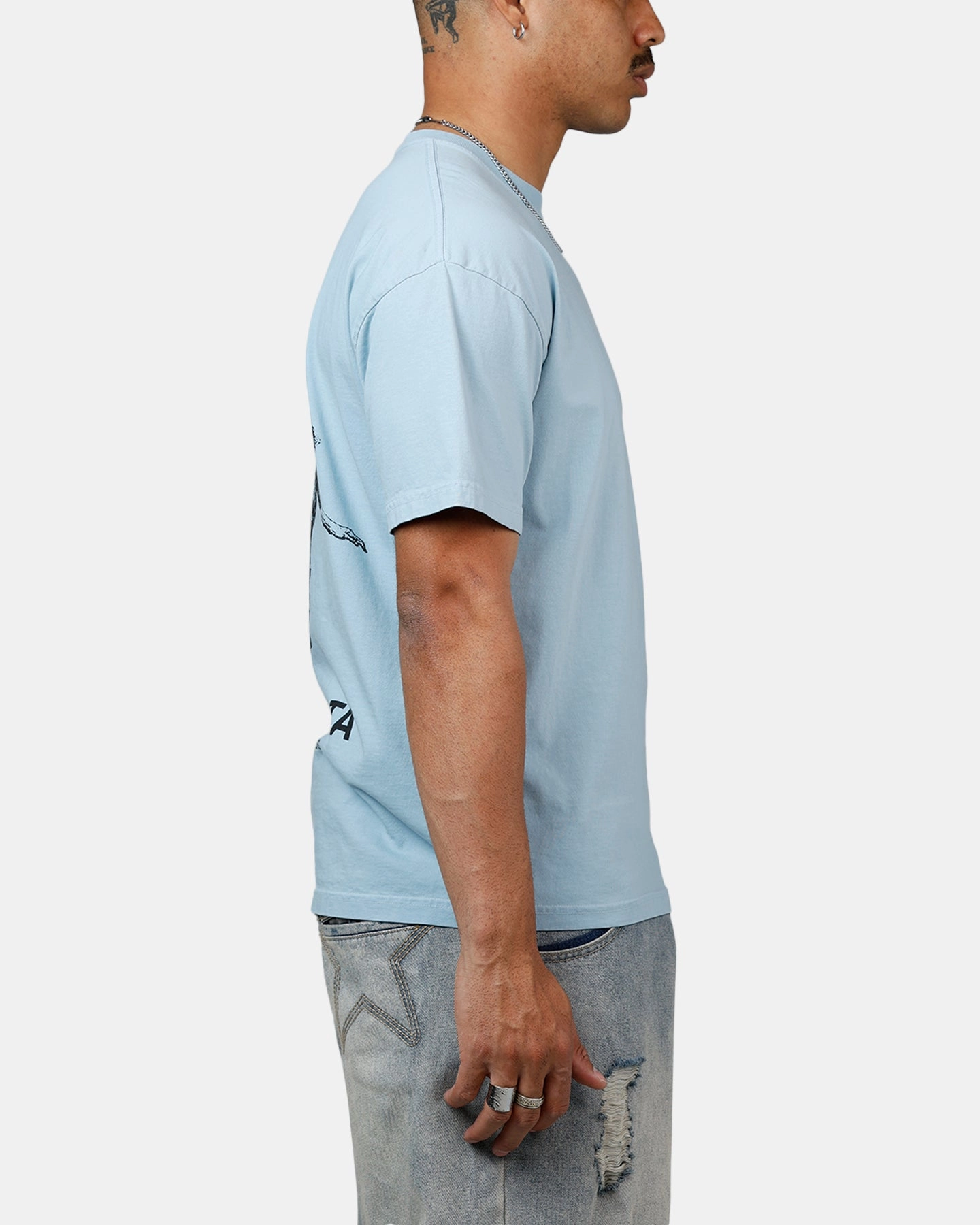 Saint Morta Nothing Is Forever Drop T-Shirt Slate Blue SublimatedPrint