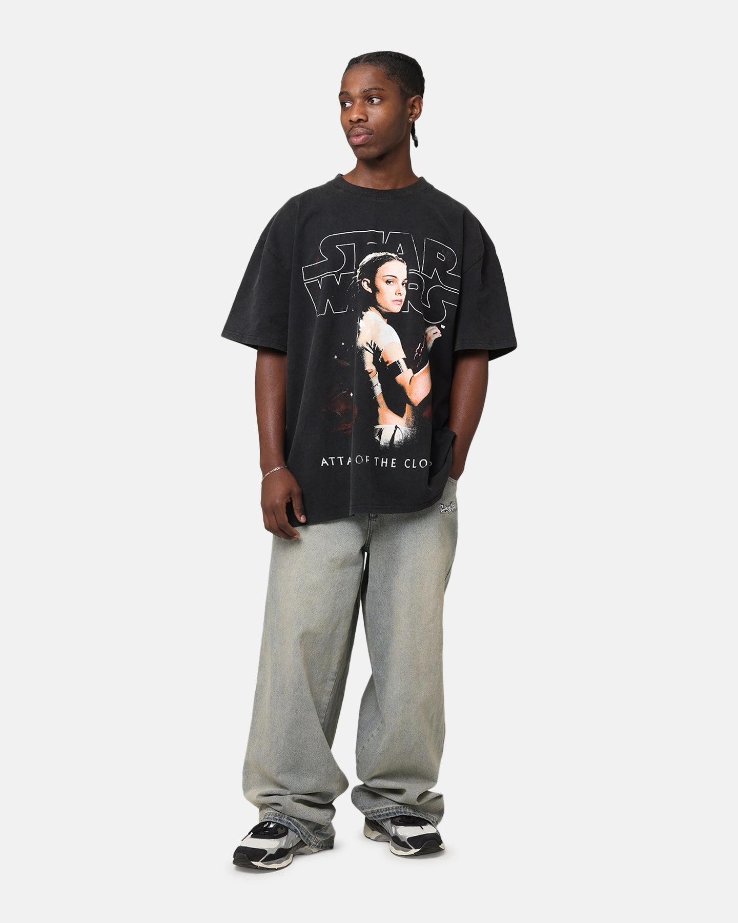 Star Wars Episode II Vintage T-Shirt Black Acidwash AllDaySoftness