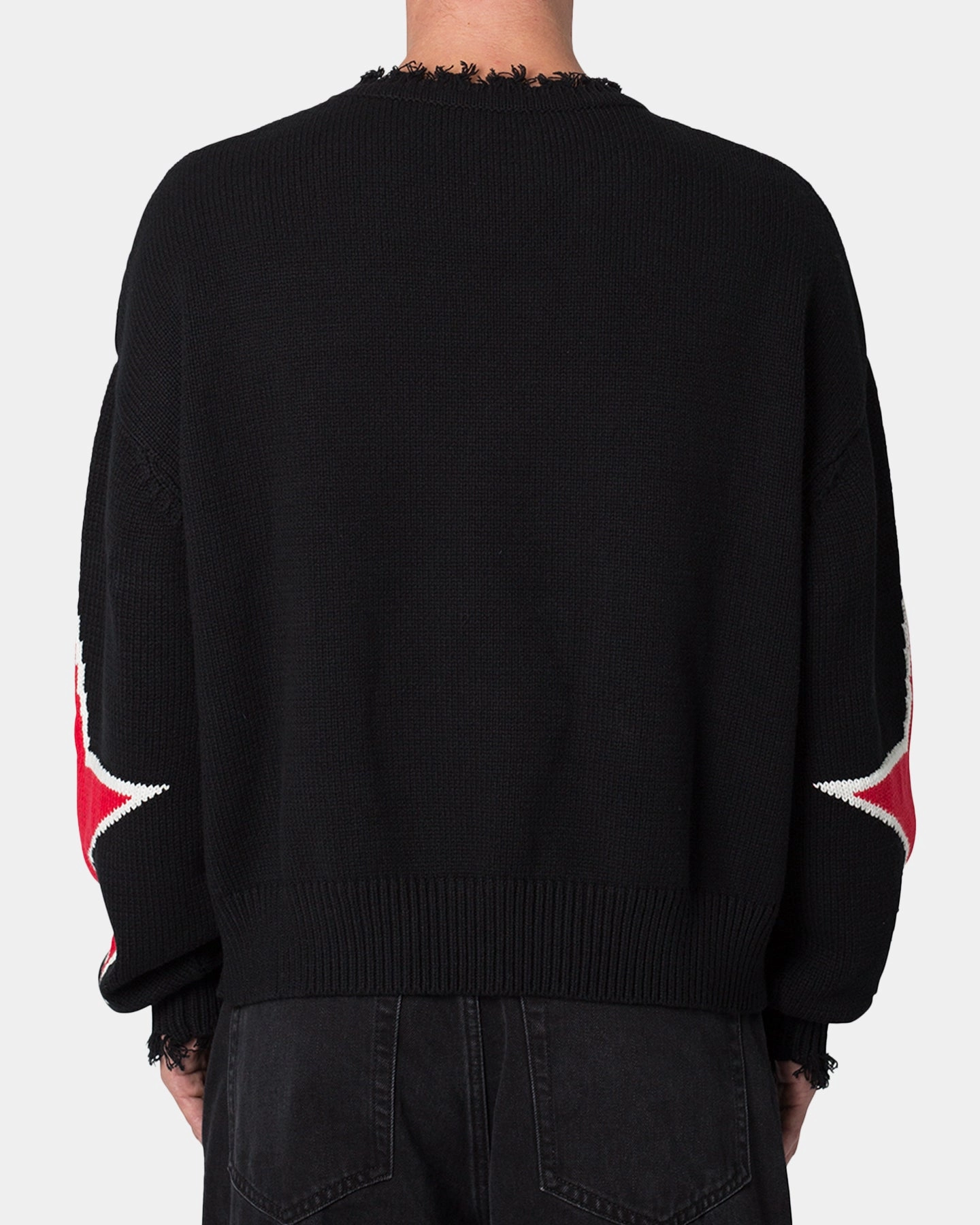 MNML Star Sweater Black Durable Reinforced Shoulders