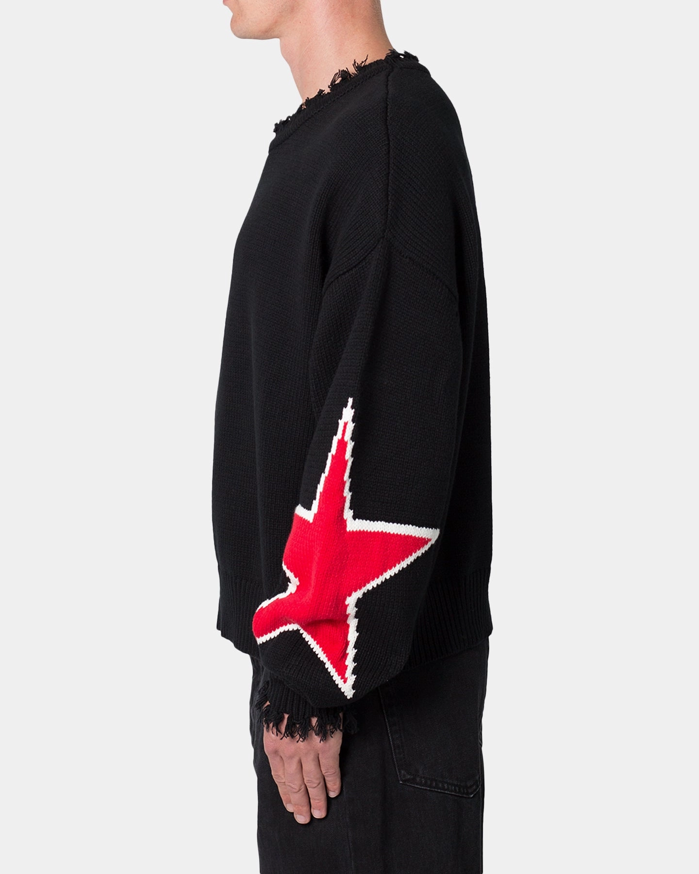 MNML Star Sweater Black Quick Dry Technology Knit Fabric Technology