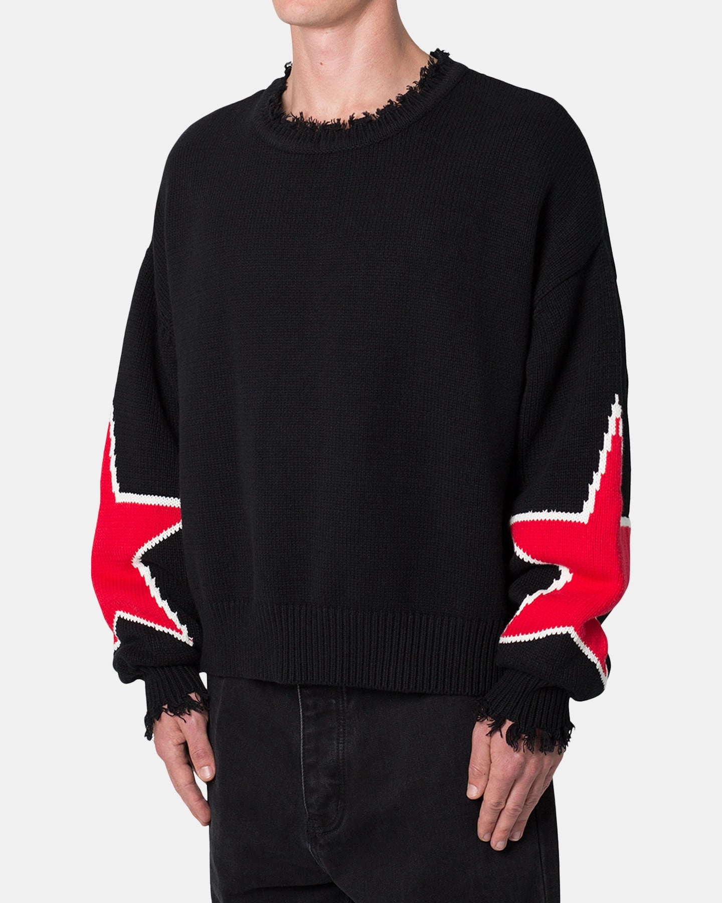 HighDensityFoam MNML Star Sweater Black