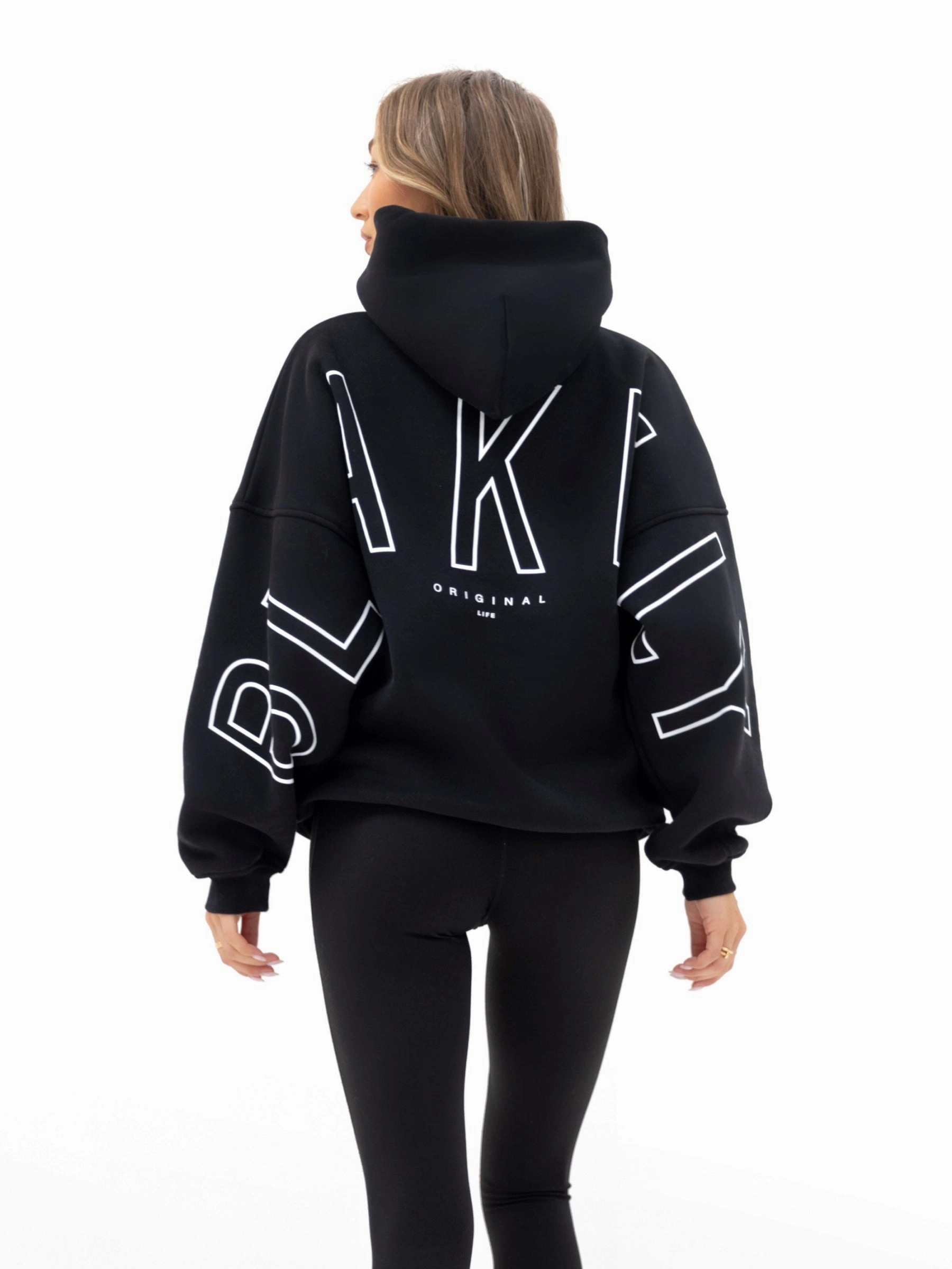 Outline Isabel Oversized Hoodie - Black Active Fit Active Stretch