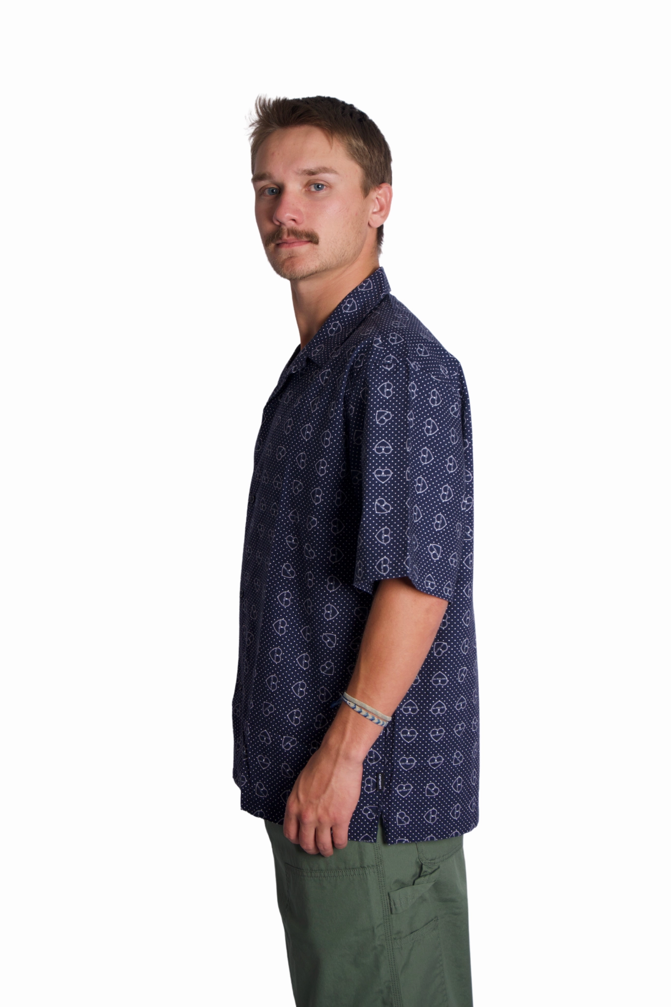 Durable Buttons Modern Appeal Furoshiki Shirt in Blue