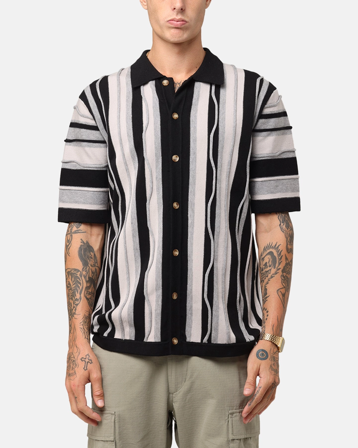 XXIII Coogee Button Up Shirt Black/Grey Anti Pilling Finish PunctureResistantReinforcement