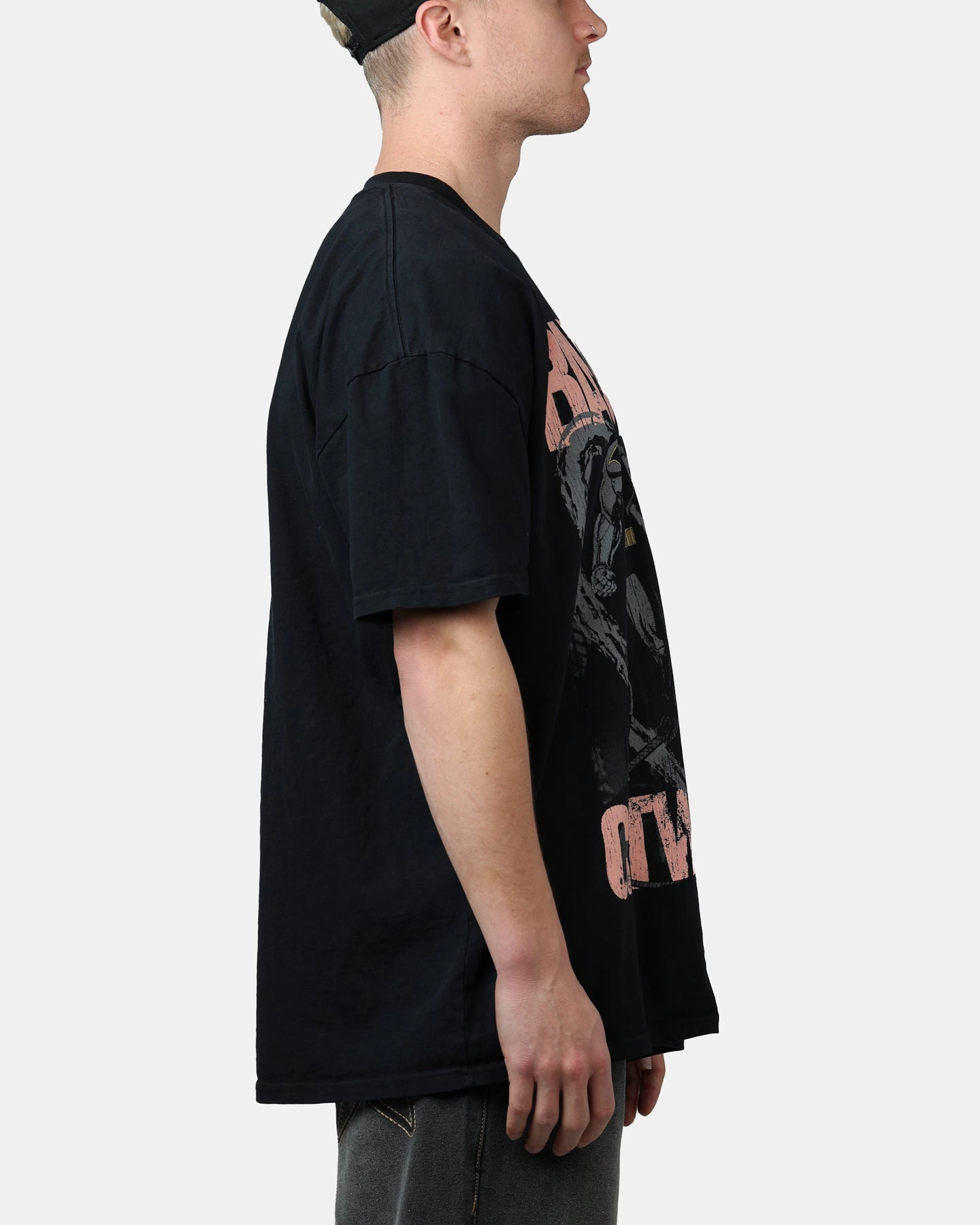 Non Chafing Edges Goat Crew X DC Batman Batman & Catwomen Heavyweight T-Shirt Black