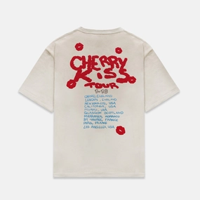 DWT Cherry Kiss Tour Vintage White T-Shirt Stretch Design