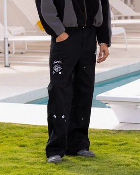 Loiter Alter Double Knee Pants Black High Rise