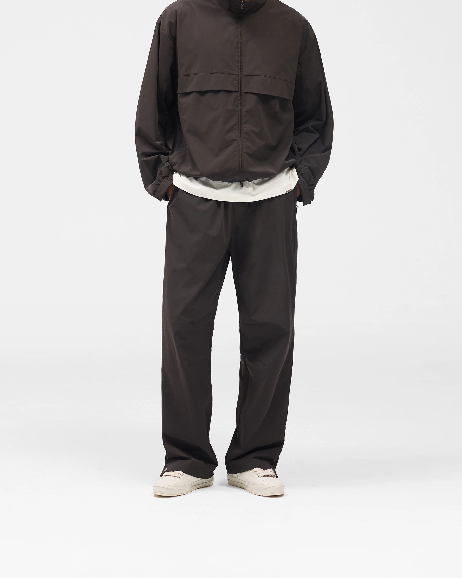 Comfortable Wear Initial Nylon Track Pant - Coffee