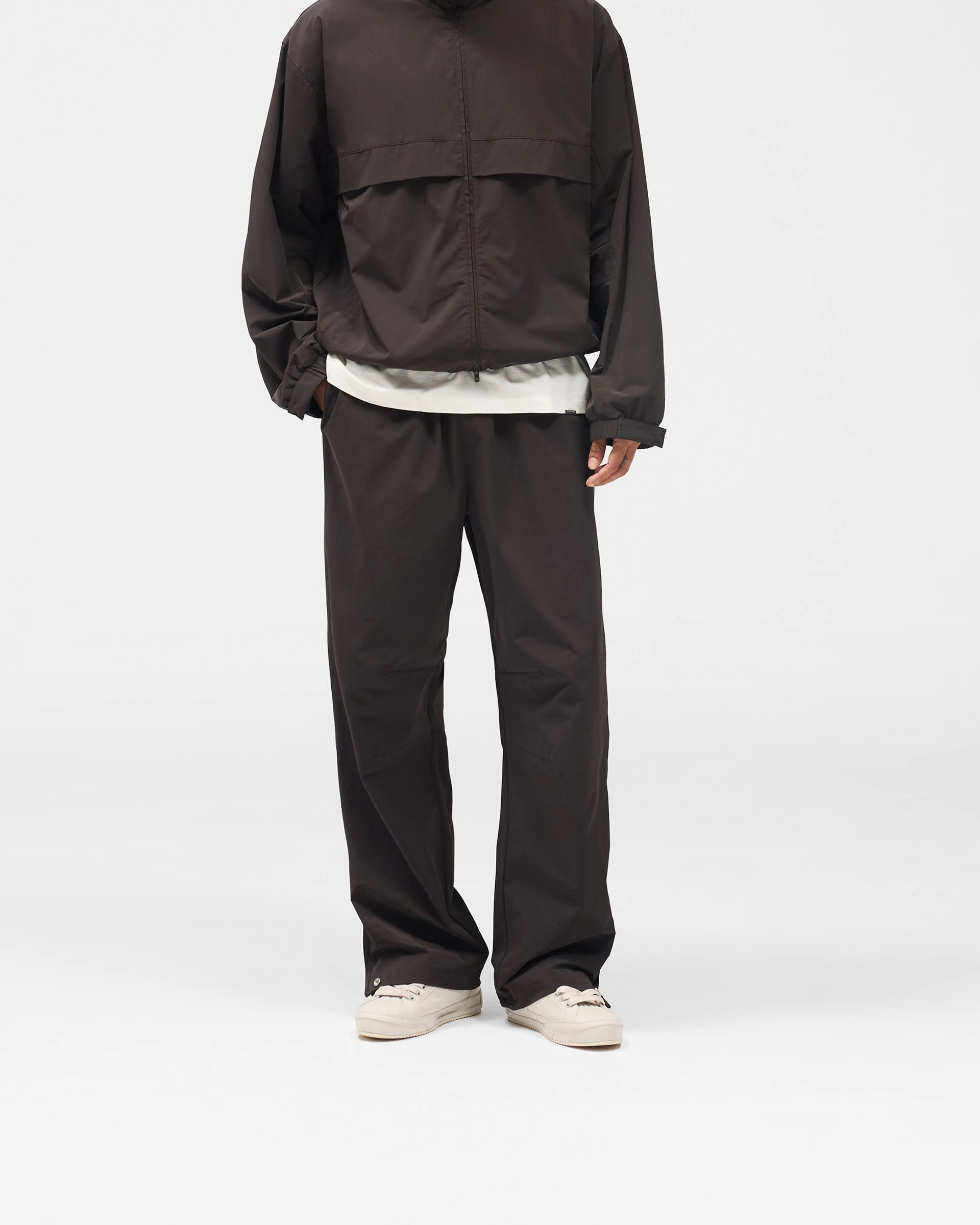 Initial Nylon Track Pant - Coffee Reflective Trim Options