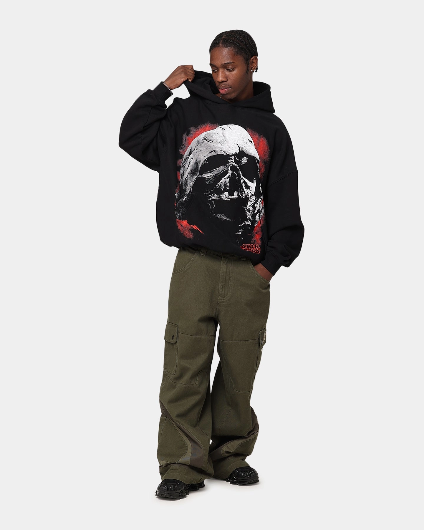 MinimalistCut Breathable mesh panel Star Wars I Am Your Father Premium Hoodie Black