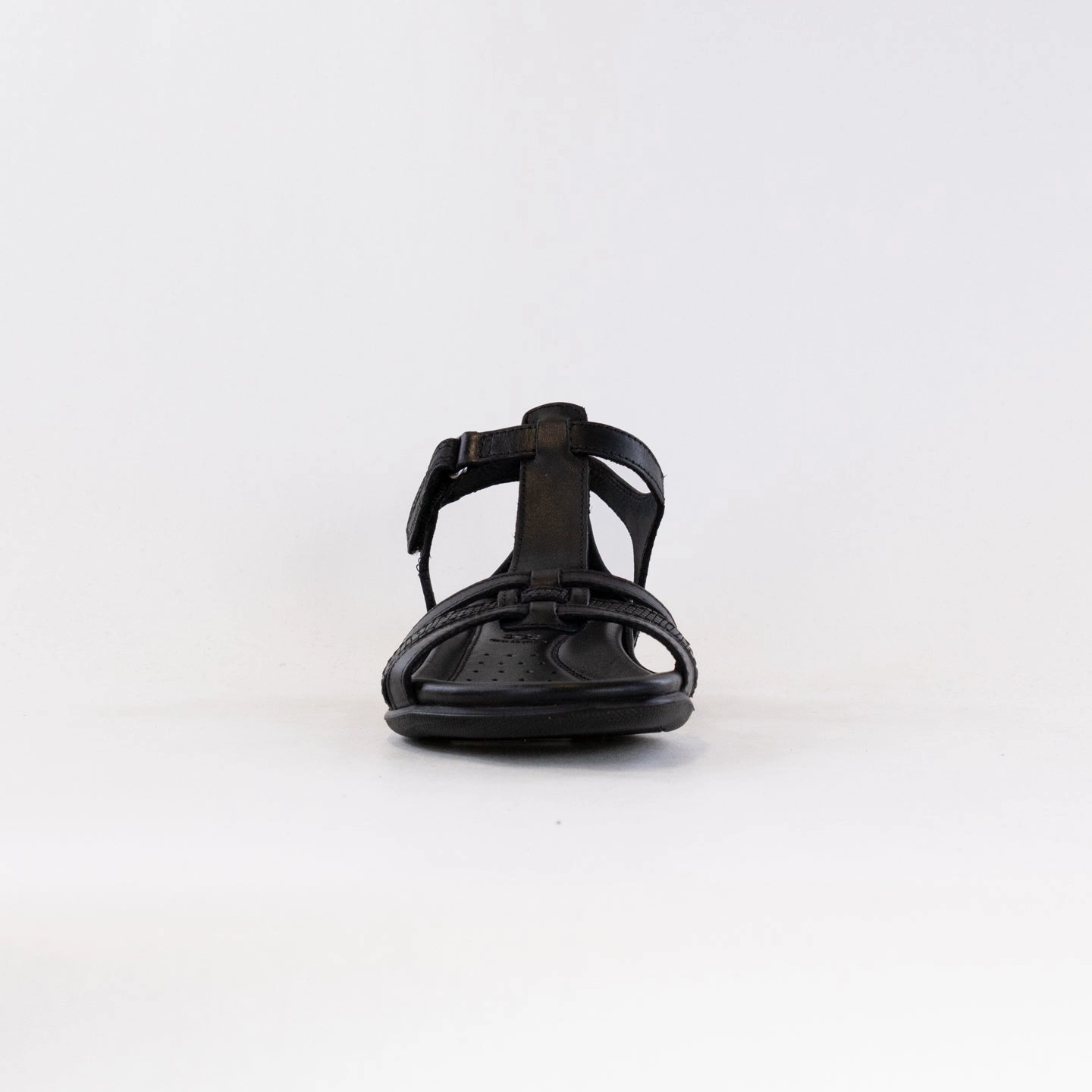 Ecco Flash T Strap Sandal (Women's) - Black buckle Practical Design