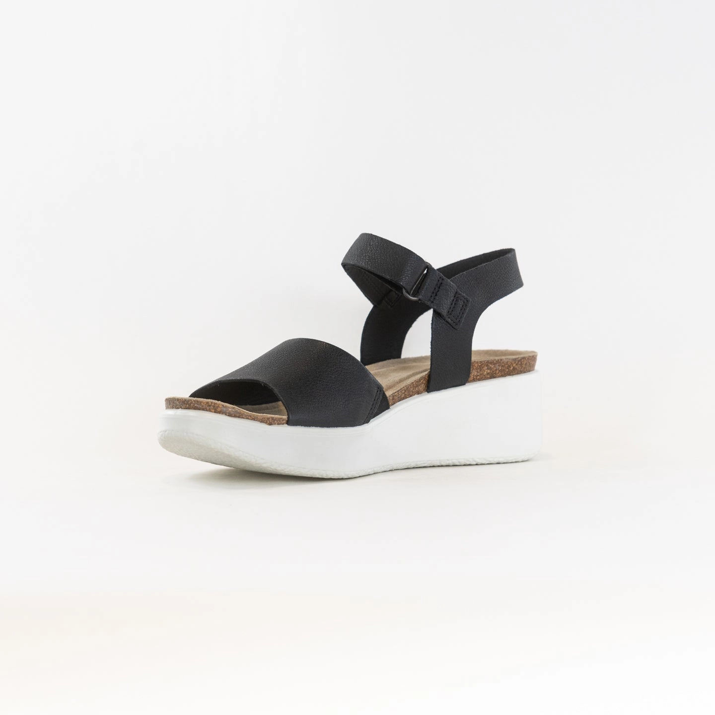 ECCO Flowt Wedge Cork Sandal (Women's) - Black Daily Basic Active Mode