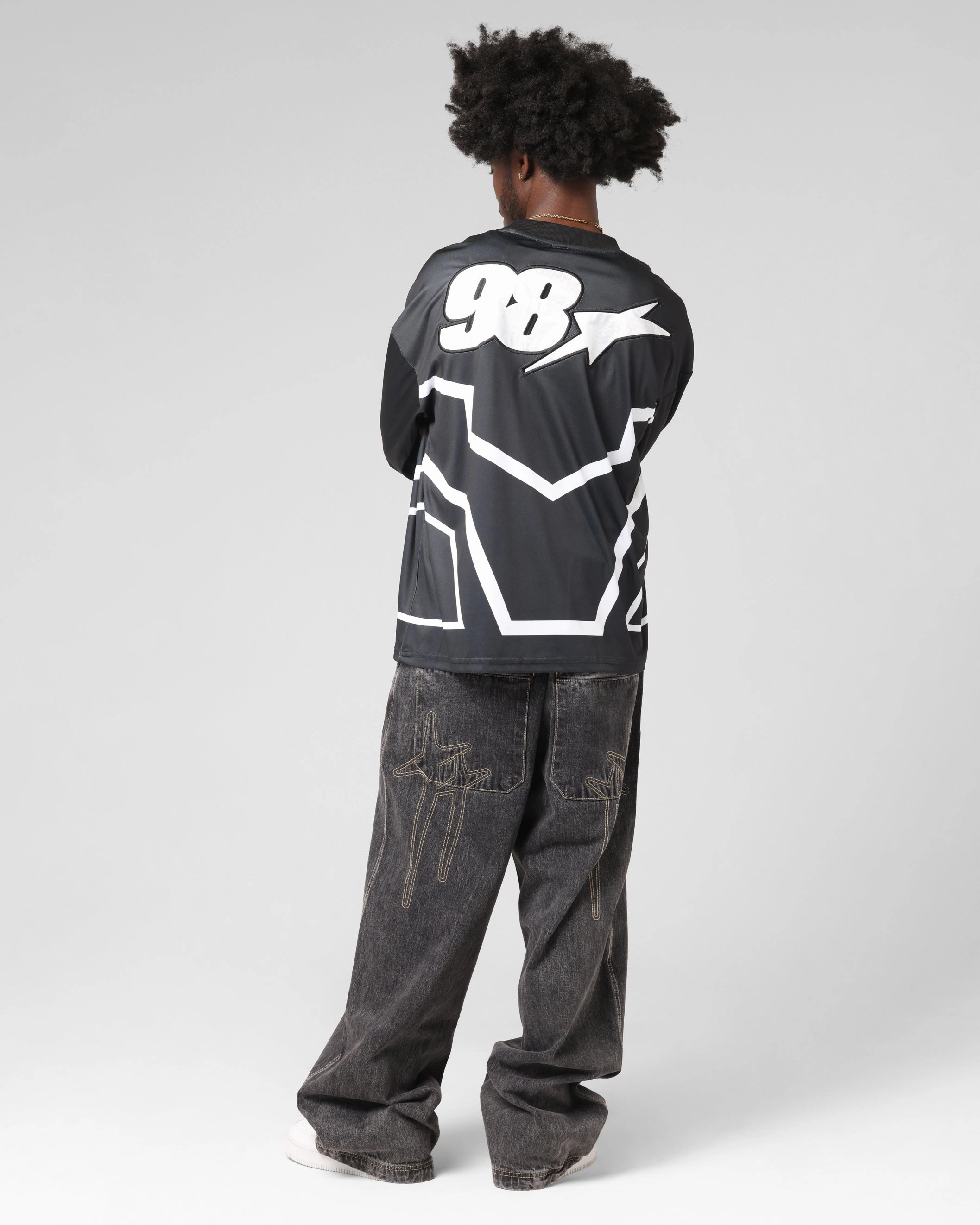 Loiter Thrill Racing Long Sleeve T-Shirt Black ThermalLining