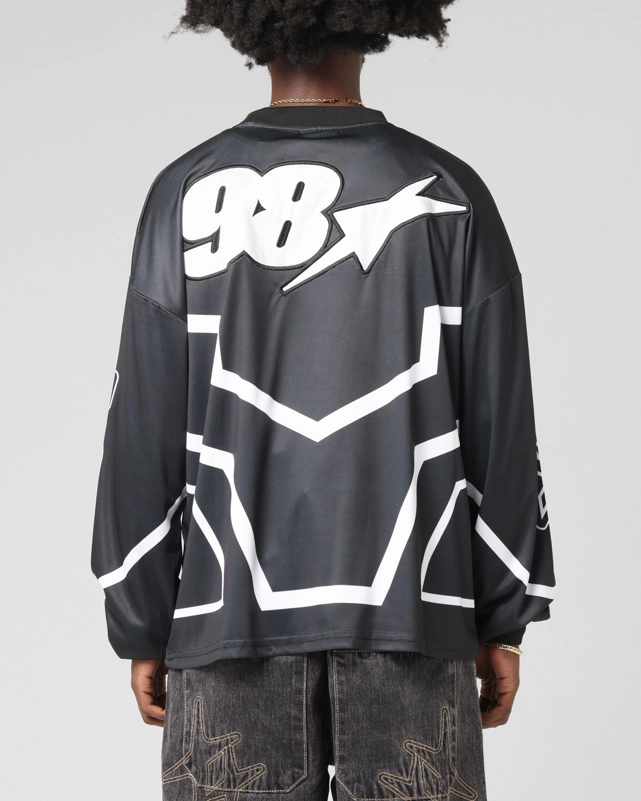 Loiter Thrill Racing Long Sleeve T-Shirt Black Bamboo Derived Material