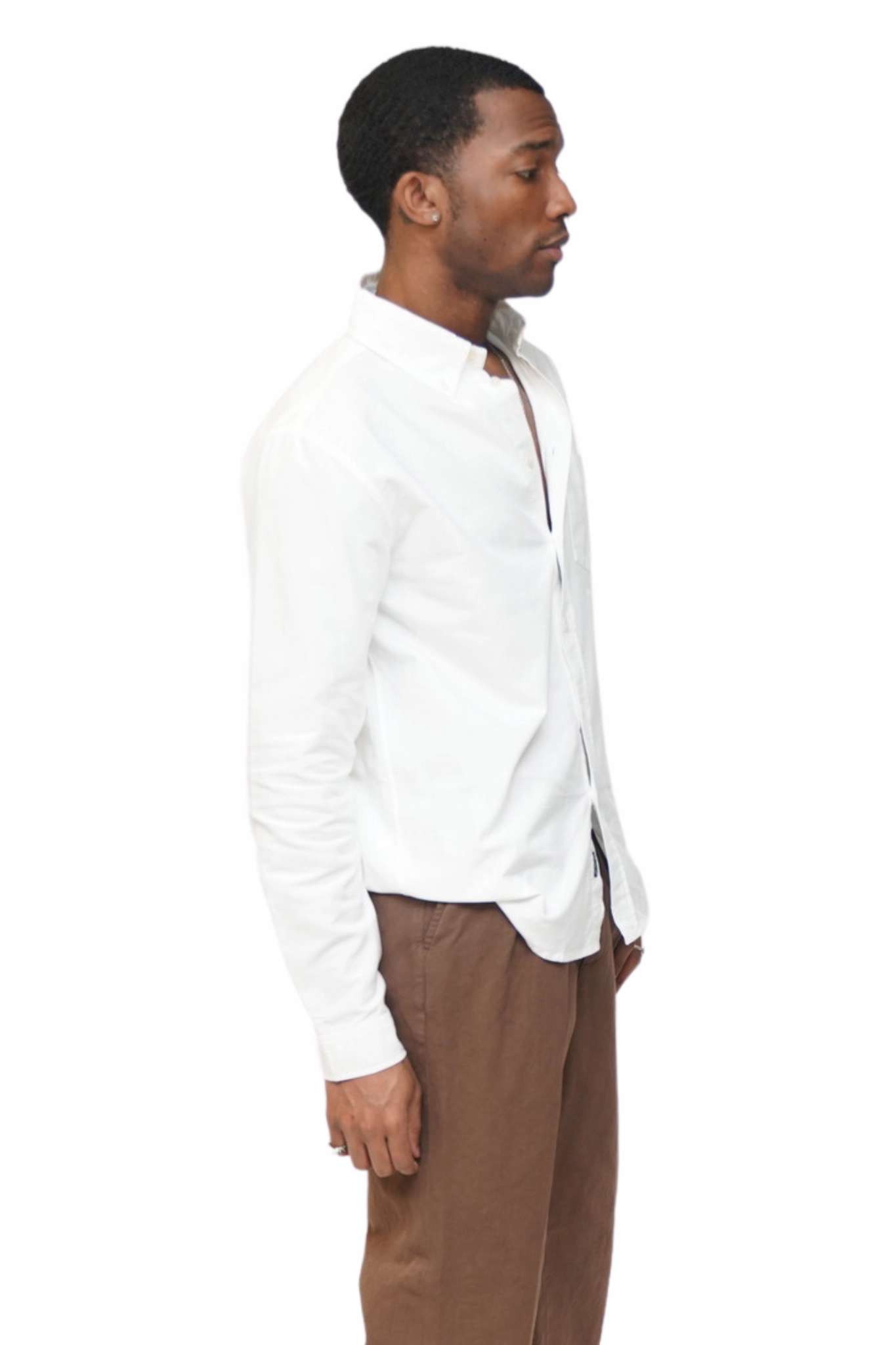 Neutral Shade Breathable Comfort Beefy Cotton Oxford in White