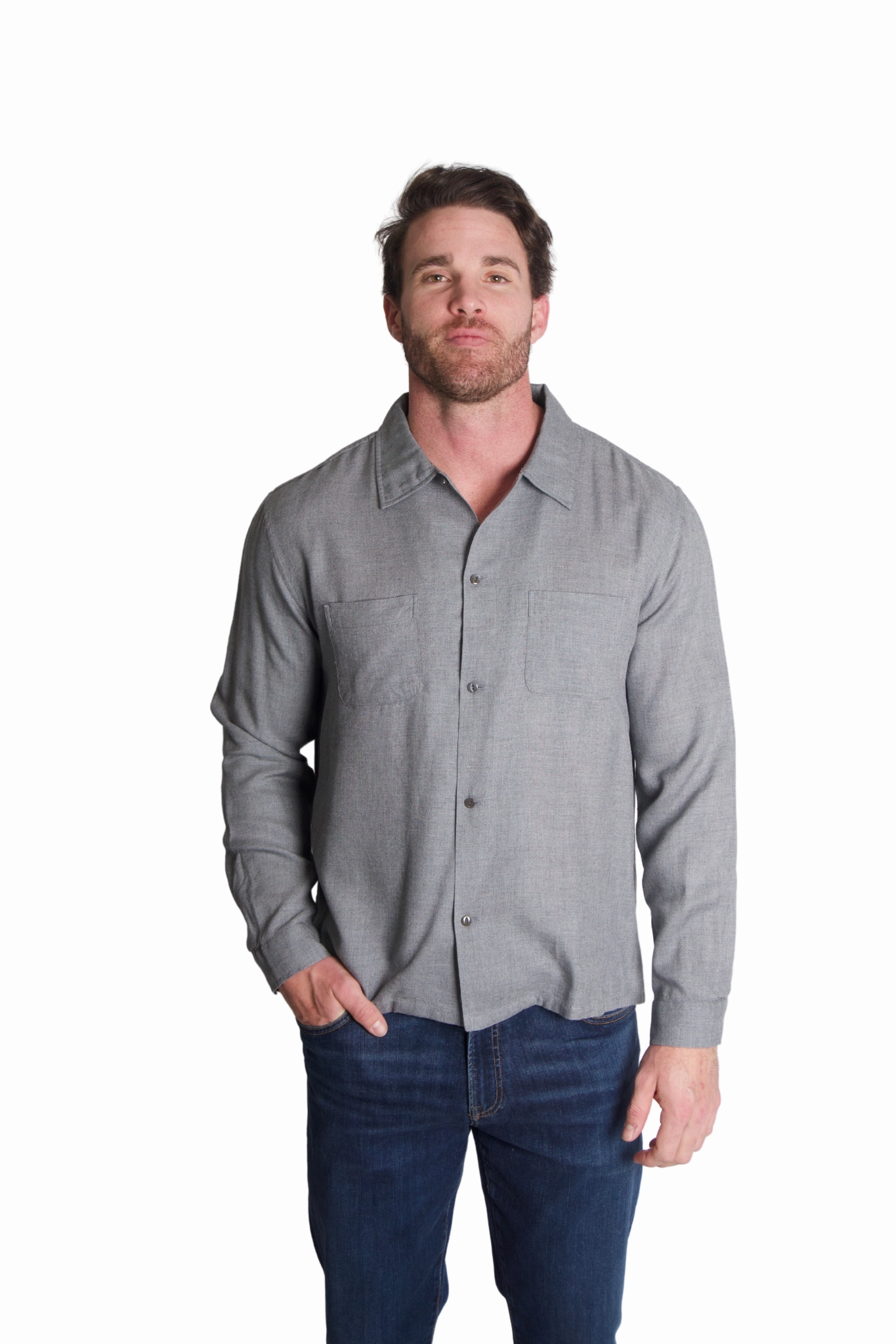 Chic Design Murray Shirt in Charcoal