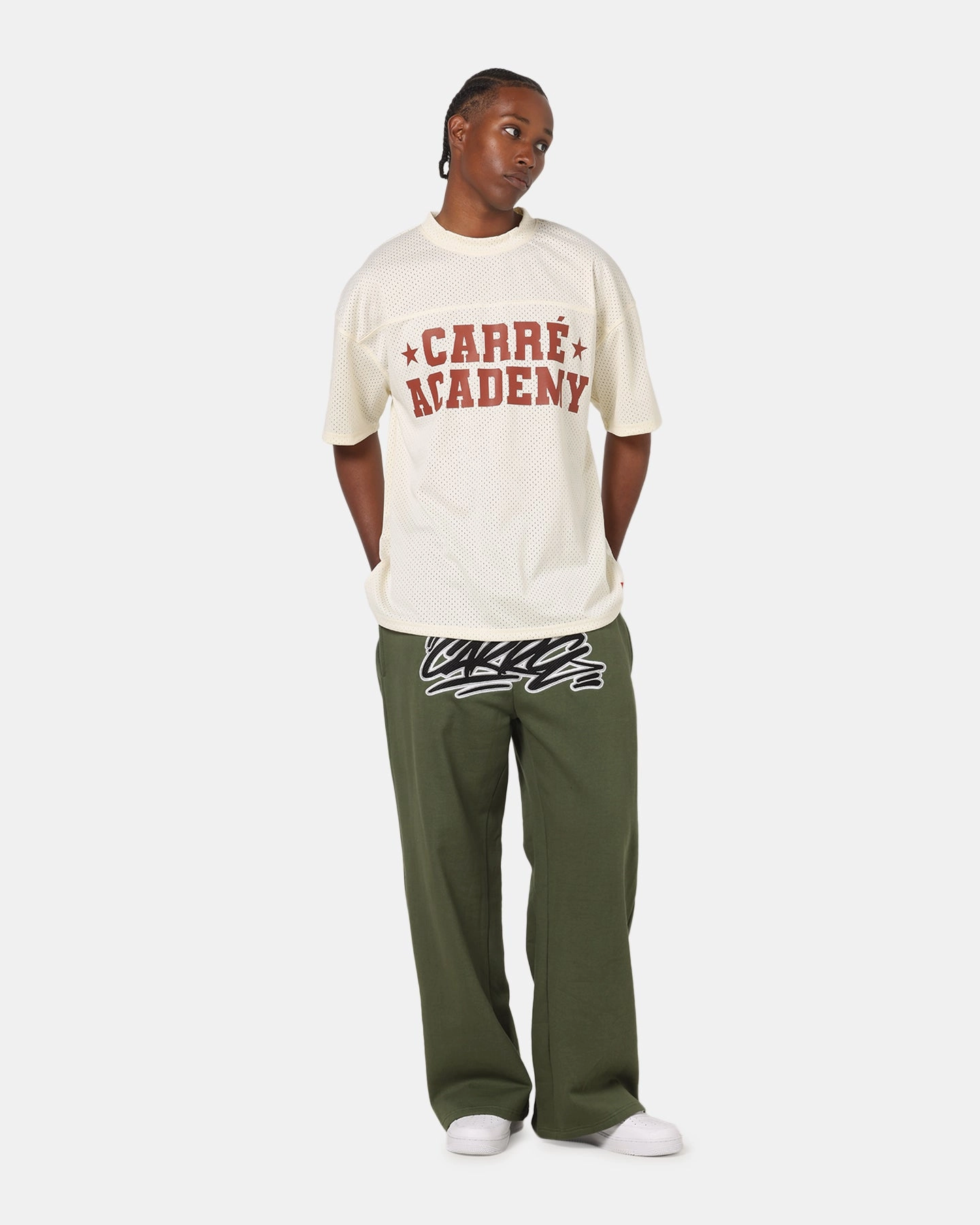 CompressionSupportWeave Carre Star Academy Mesh T-Shirt Off White