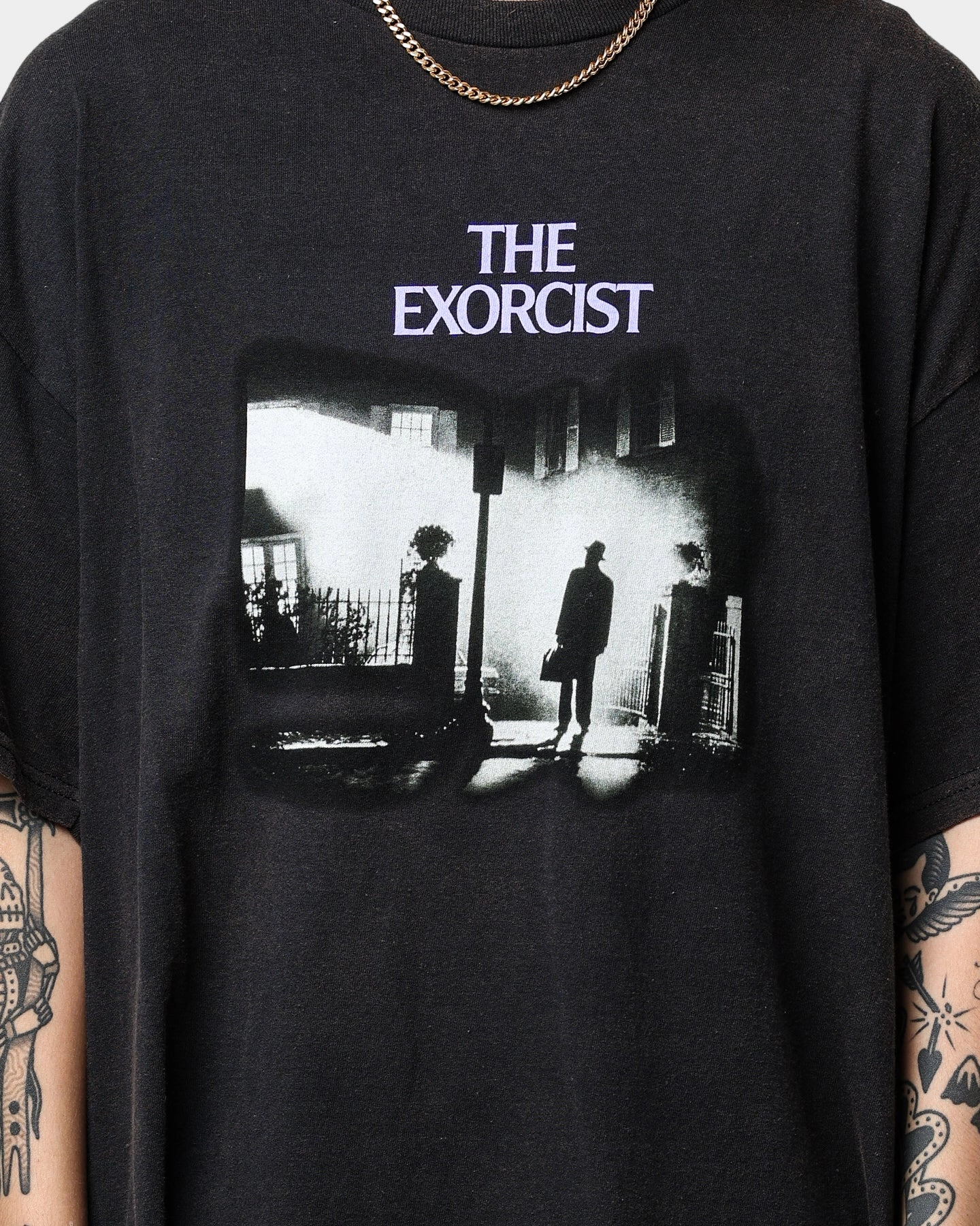 Light material American Thrift X The Exorcist The Exorcist Poster Vintage T-Shirt Black Wash