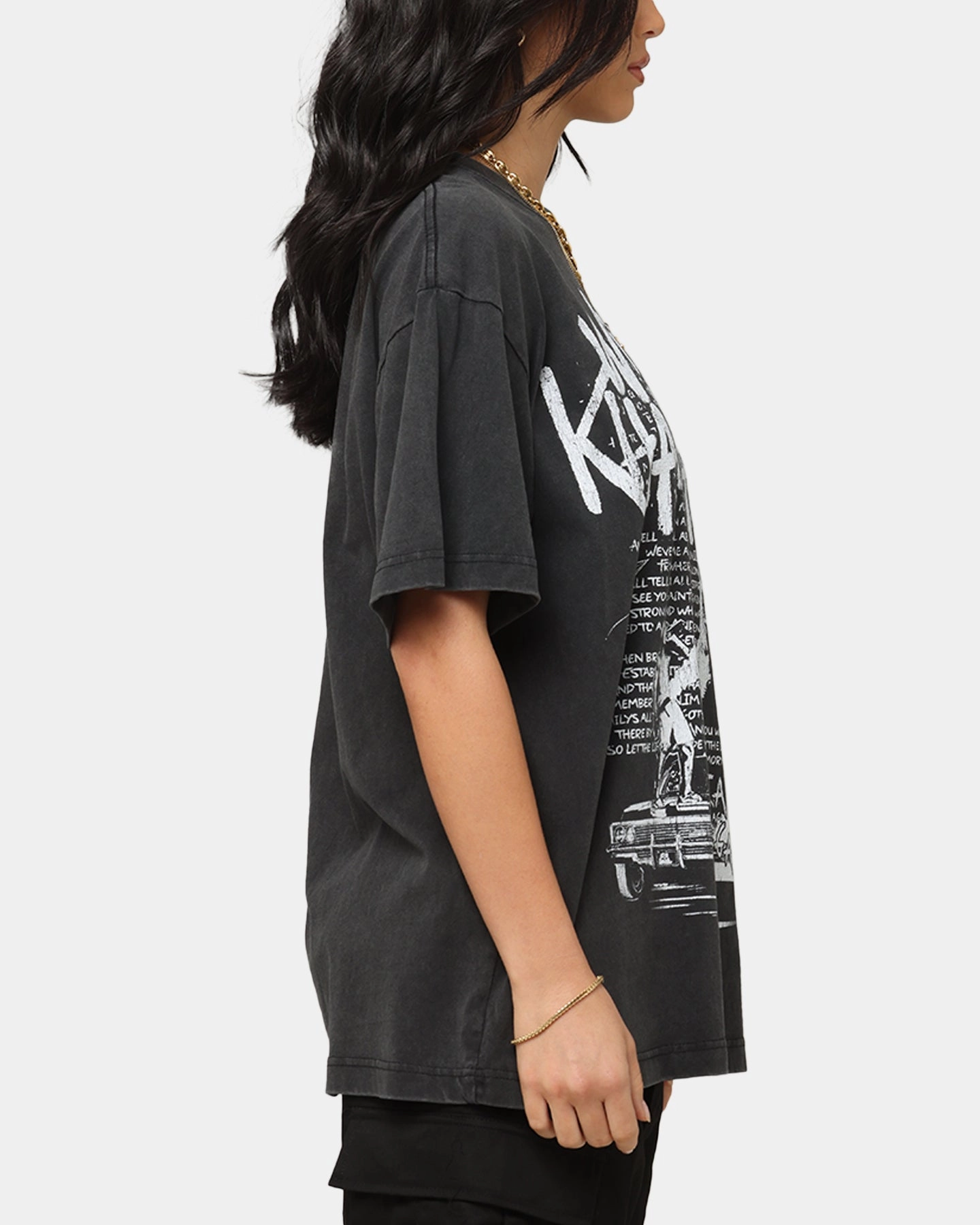 Roll Up Sleeve System ID Supply Wiz Khalifa Up In Smoke T-Shirt Washed Black